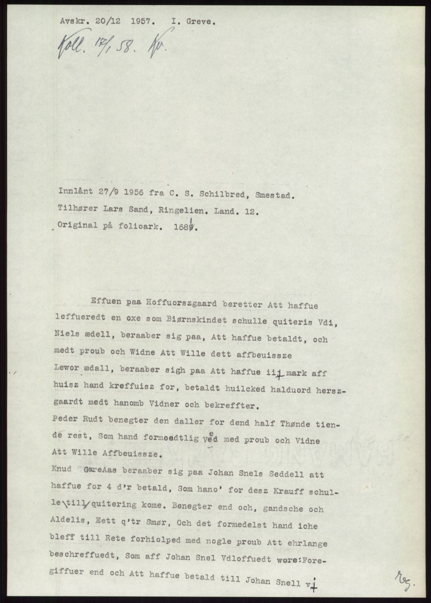 Samlinger til kildeutgivelse, Diplomavskriftsamlingen, RA/EA-4053/H/Ha, p. 3362