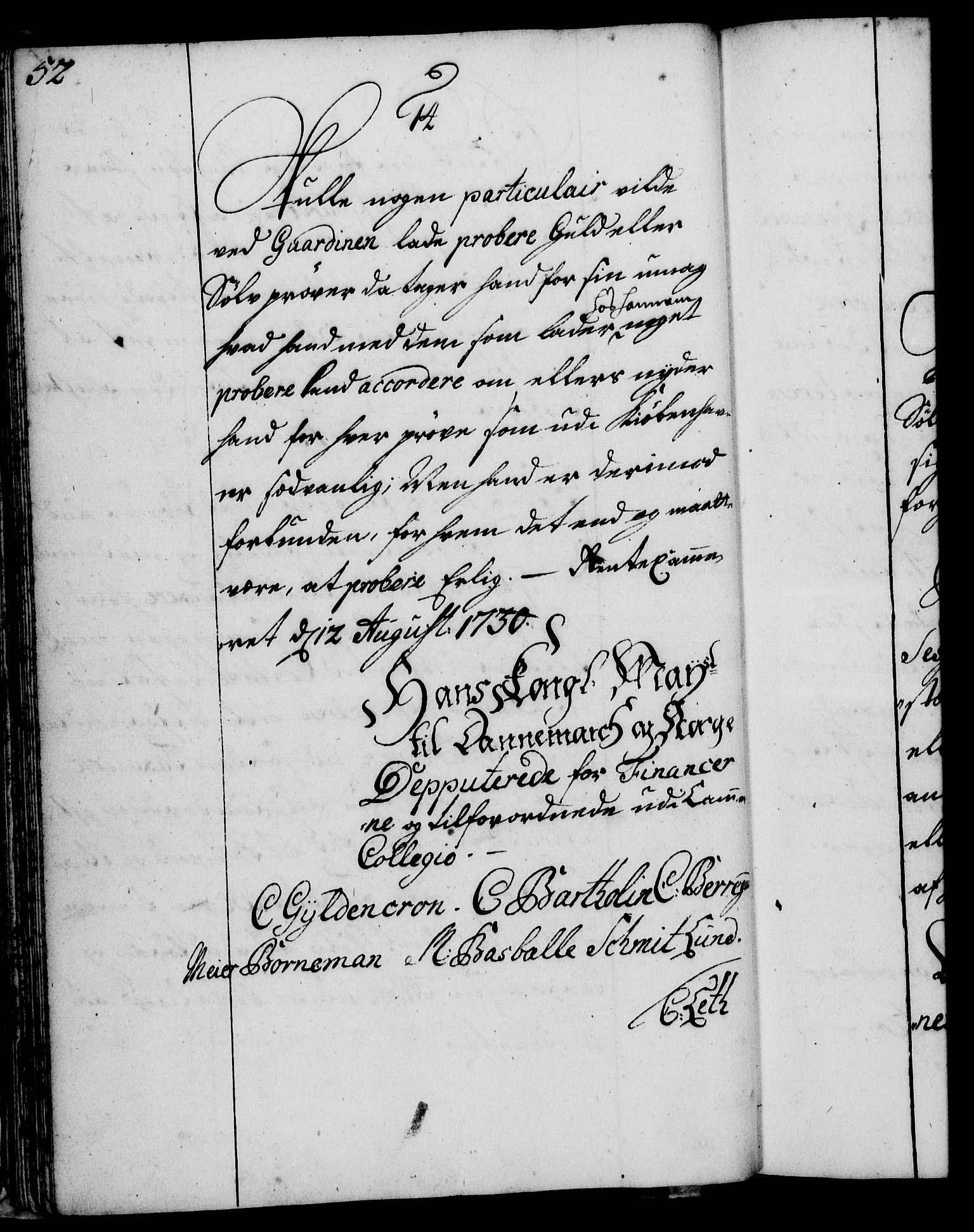 Rentekammeret, Kammerkanselliet, RA/EA-3111/G/Gg/Ggi/L0002: Norsk instruksjonsprotokoll med register (merket RK 53.35), 1729-1751, p. 52