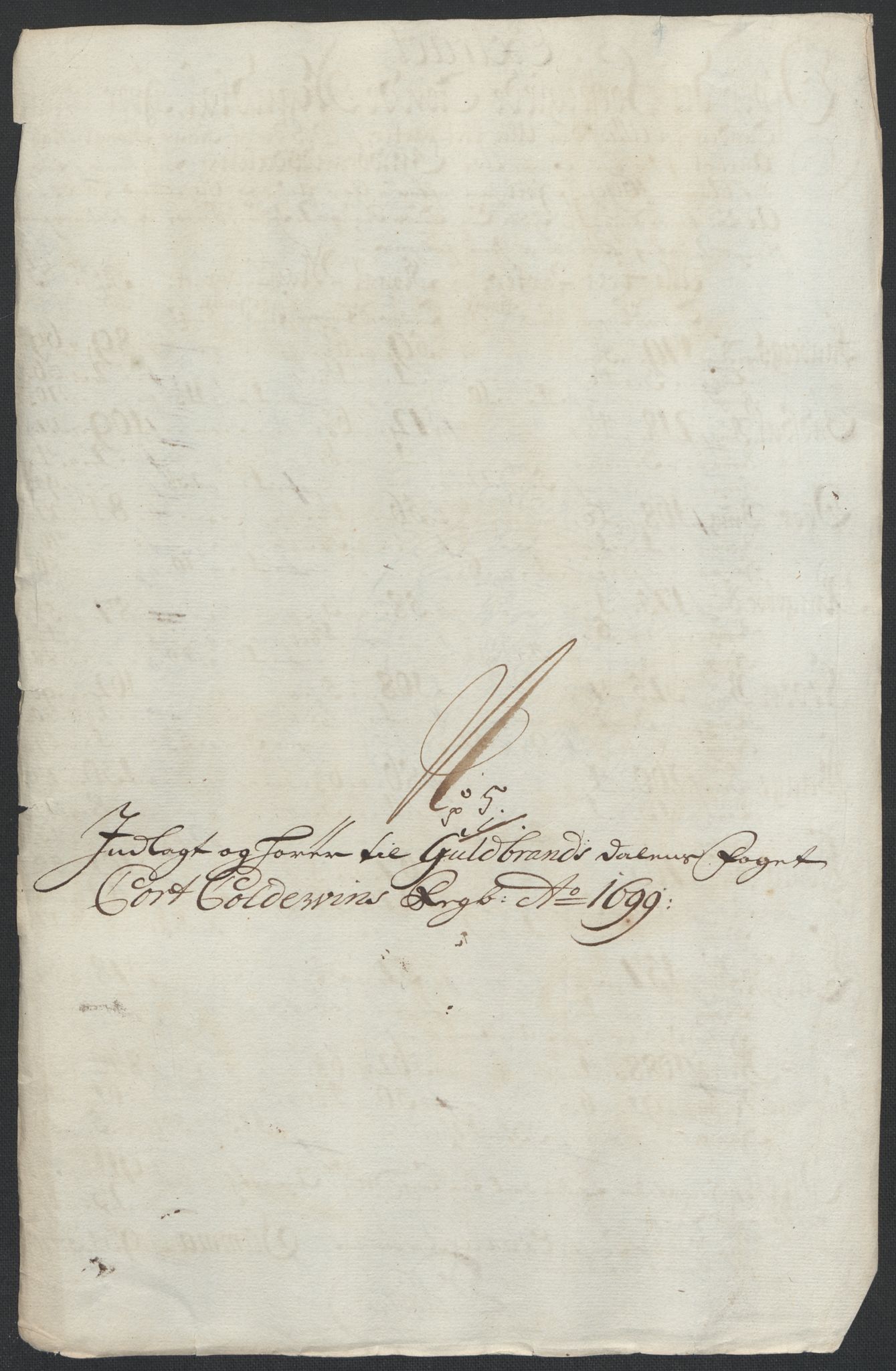 Rentekammeret inntil 1814, Reviderte regnskaper, Fogderegnskap, AV/RA-EA-4092/R17/L1172: Fogderegnskap Gudbrandsdal, 1699, p. 152