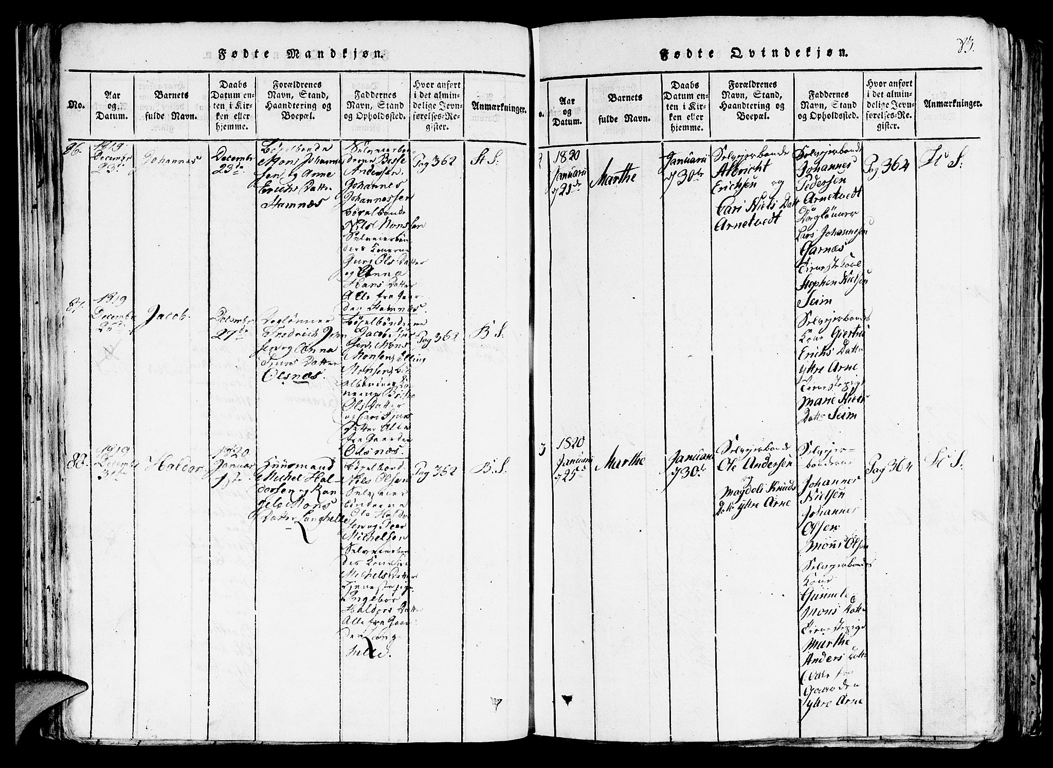 Haus sokneprestembete, SAB/A-75601/H/Haa: Parish register (official) no. A 12, 1816-1821, p. 83