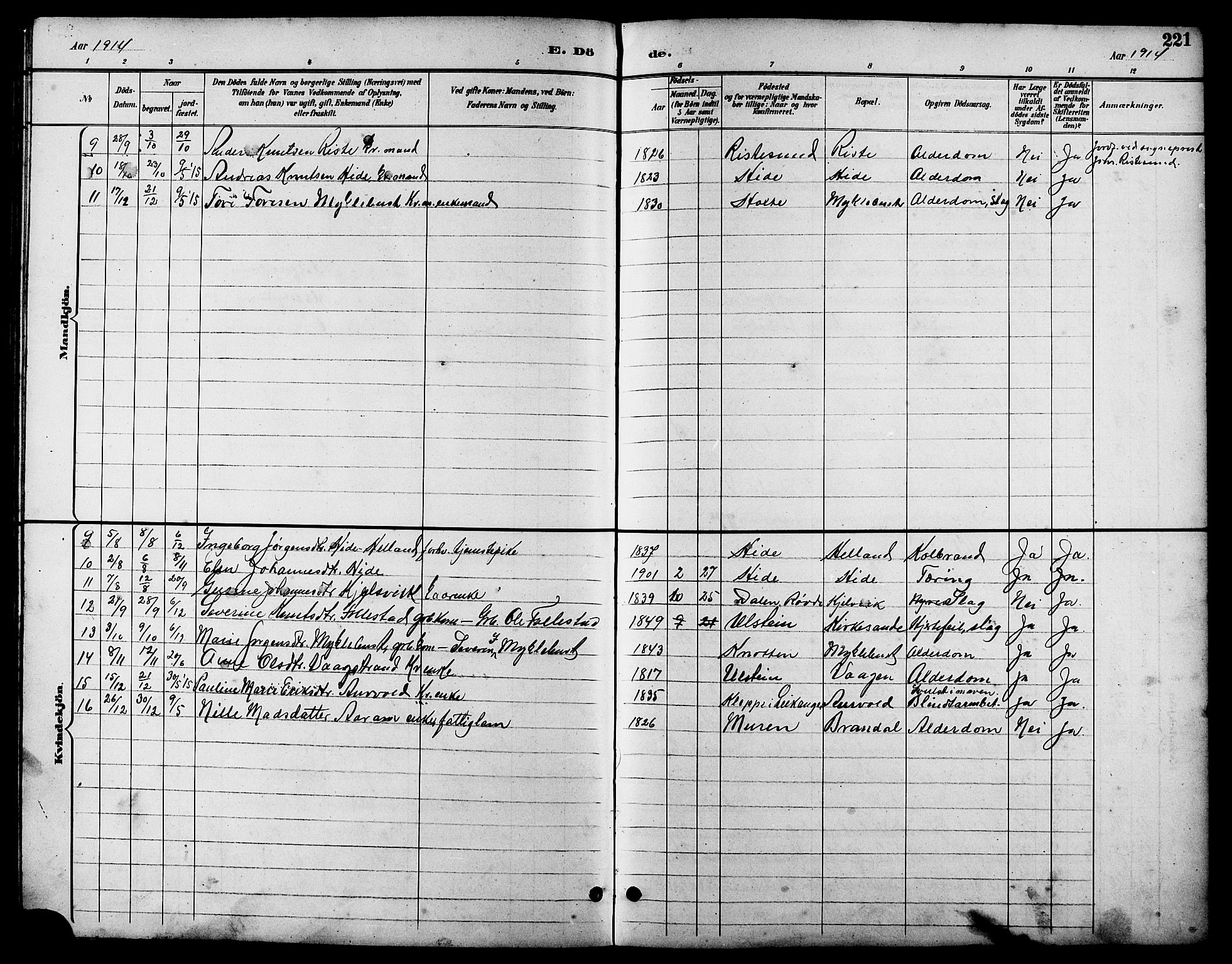 Ministerialprotokoller, klokkerbøker og fødselsregistre - Møre og Romsdal, AV/SAT-A-1454/503/L0049: Parish register (copy) no. 503C04, 1894-1915, p. 221