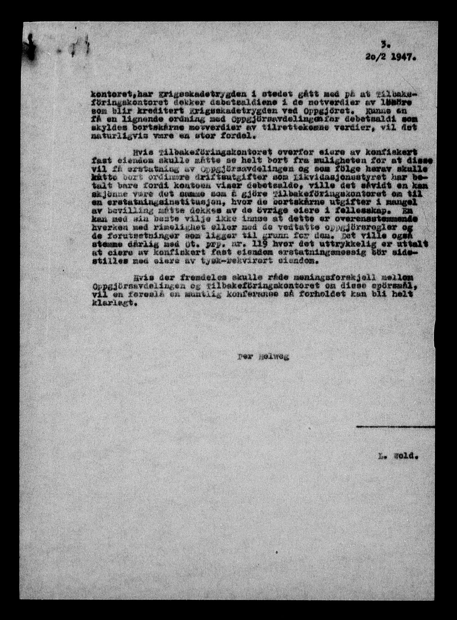 Justisdepartementet, Tilbakeføringskontoret for inndratte formuer, AV/RA-S-1564/H/Hc/Hcc/L0927: --, 1945-1947, p. 358
