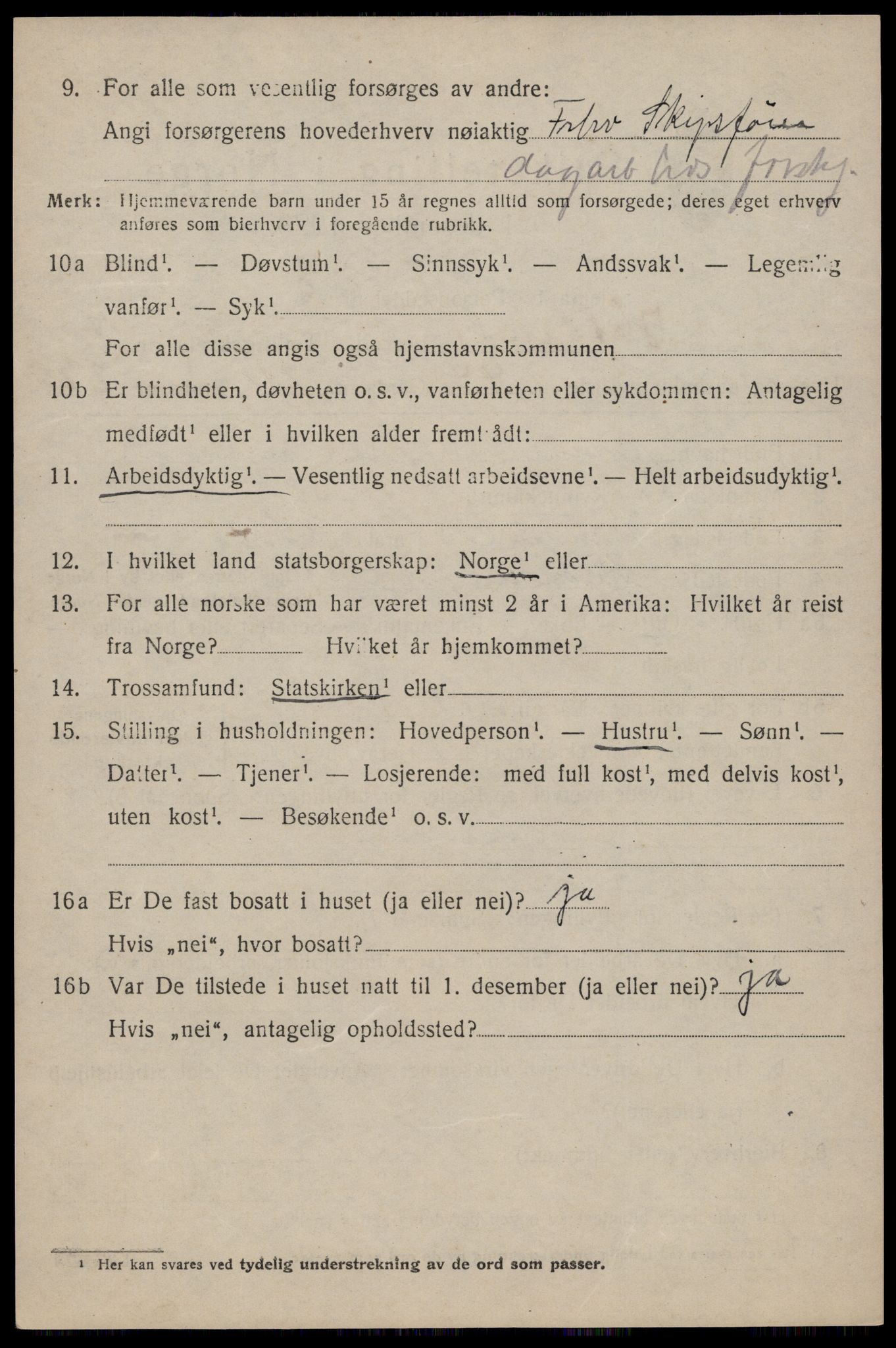 SAST, 1920 census for Hetland, 1920, p. 14458