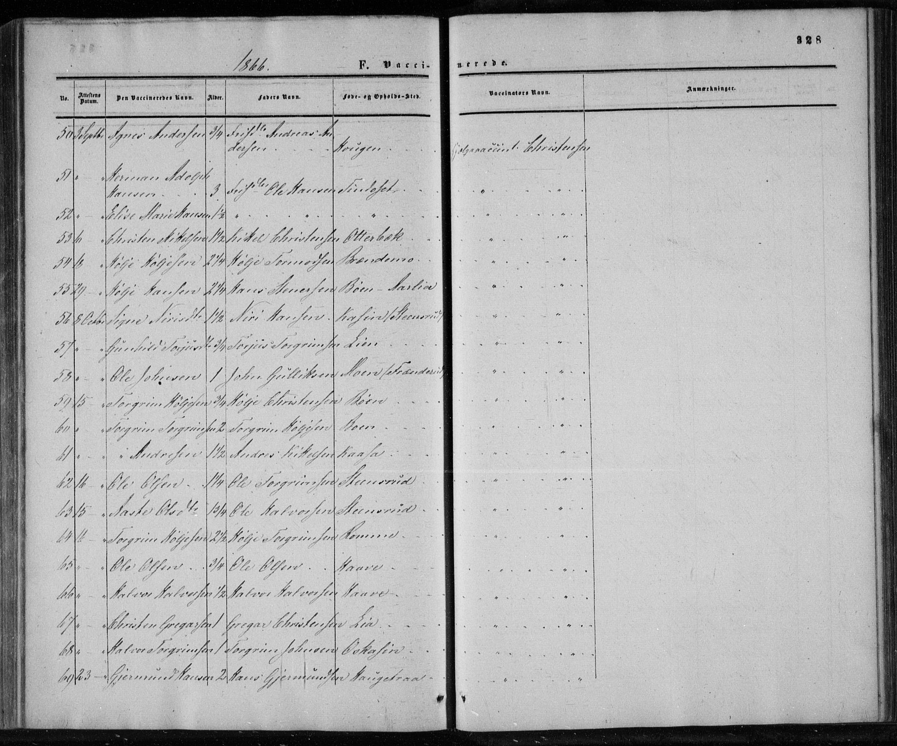 Gransherad kirkebøker, AV/SAKO-A-267/F/Fa/L0003: Parish register (official) no. I 3, 1859-1870, p. 328