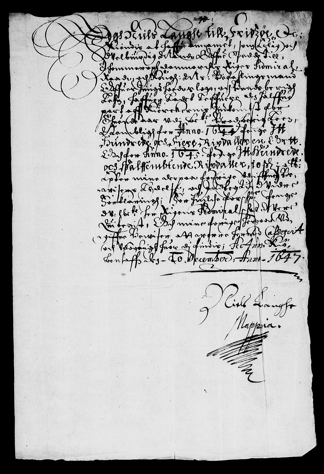 Rentekammeret inntil 1814, Reviderte regnskaper, Lensregnskaper, AV/RA-EA-5023/R/Rb/Rbp/L0032: Bratsberg len, 1645-1647