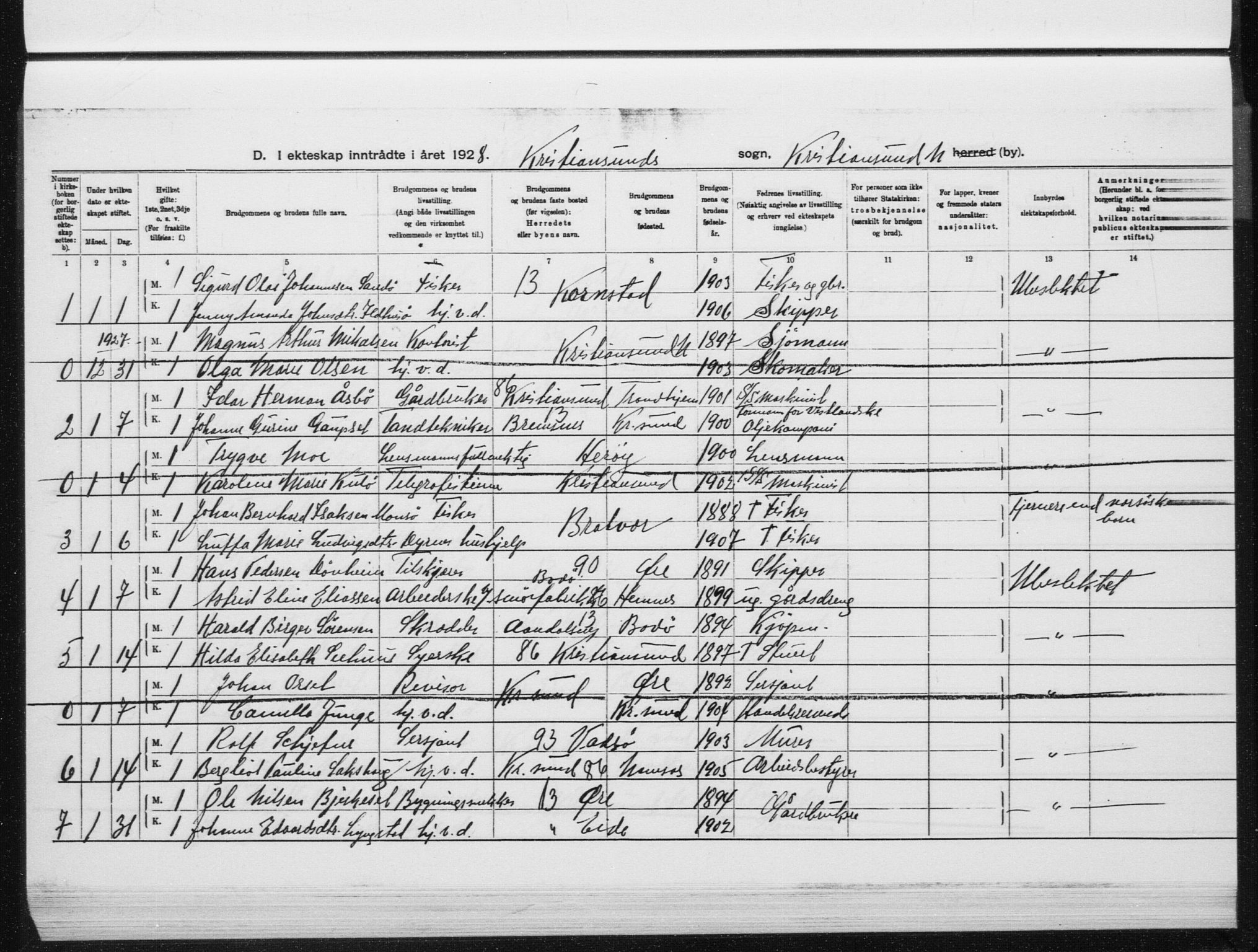 Ministerialprotokoller, klokkerbøker og fødselsregistre - Møre og Romsdal, AV/SAT-A-1454/572/L0862: Parish register (official) no. 572D06, 1917-1935