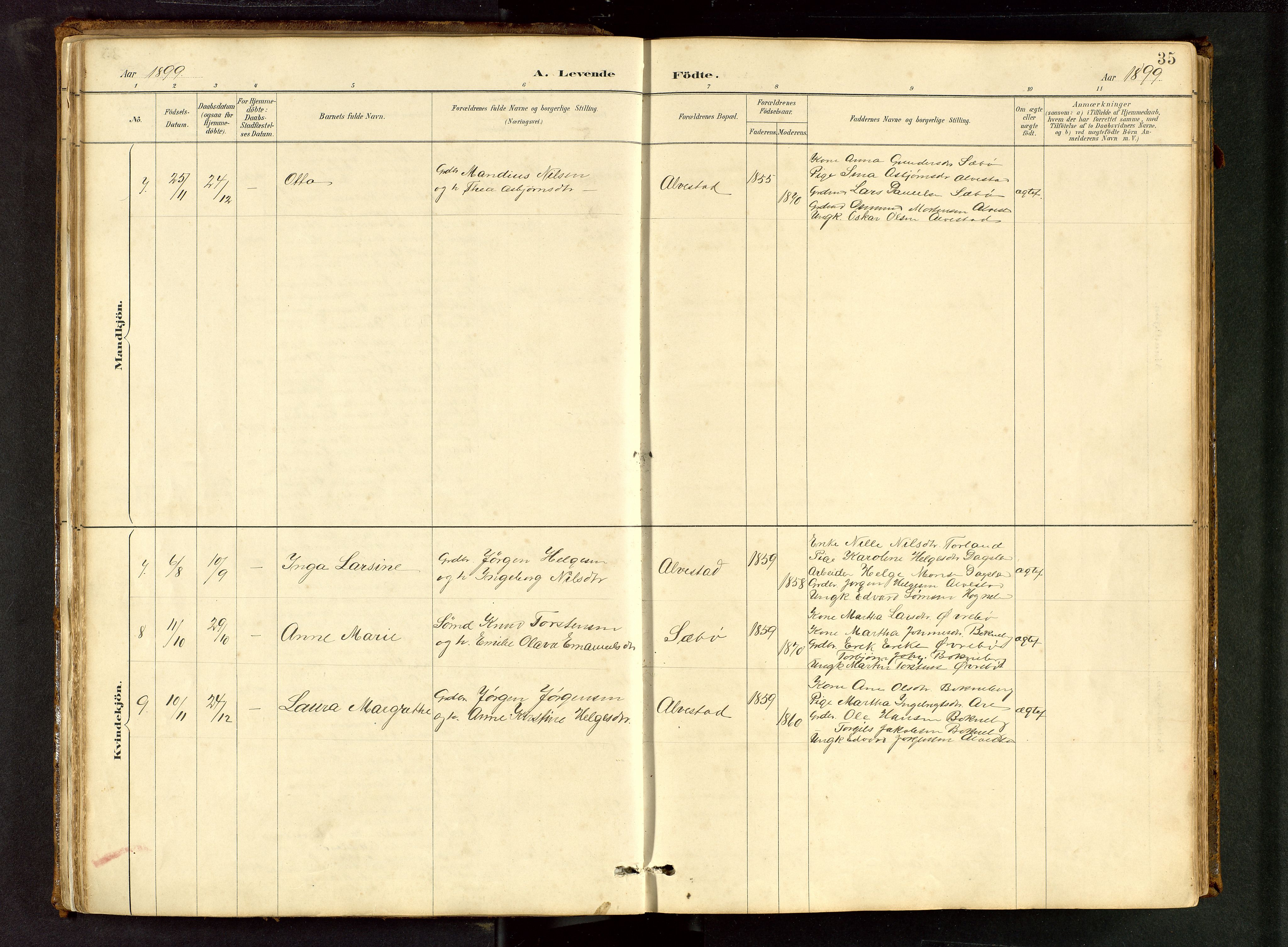 Tysvær sokneprestkontor, AV/SAST-A -101864/H/Ha/Hab/L0005: Parish register (copy) no. B 5, 1887-1947, p. 35