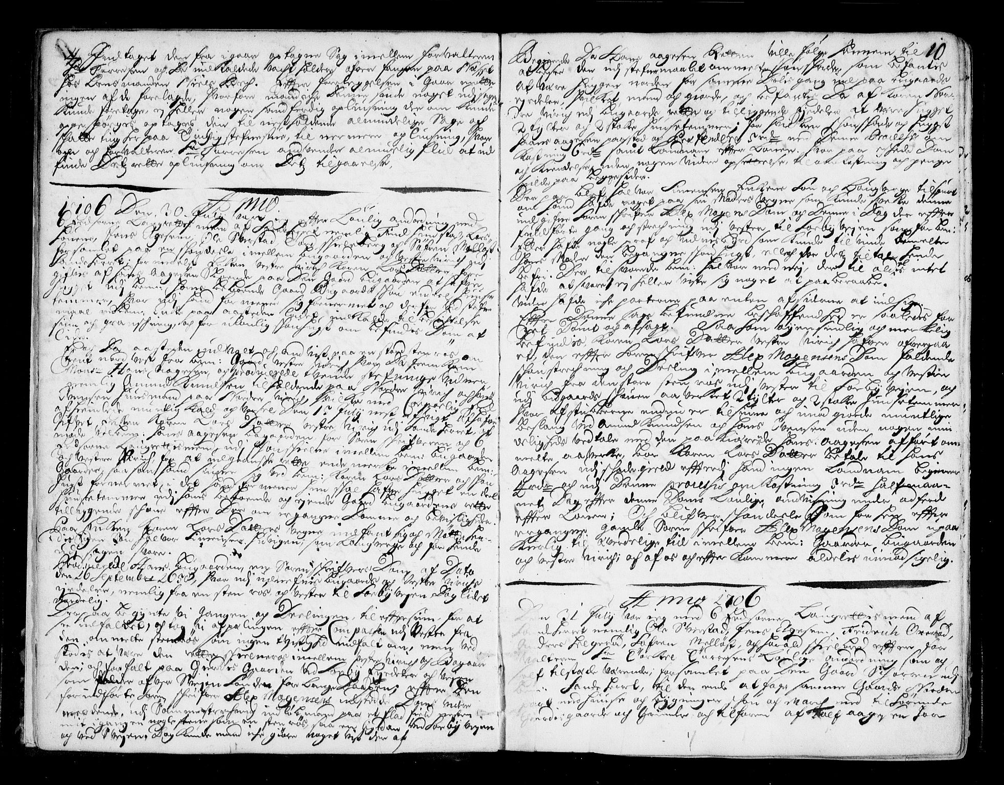 Larvik sorenskriveri, AV/SAKO-A-83/F/Fa/L0011: Tingbok, 1706-1710, p. 10
