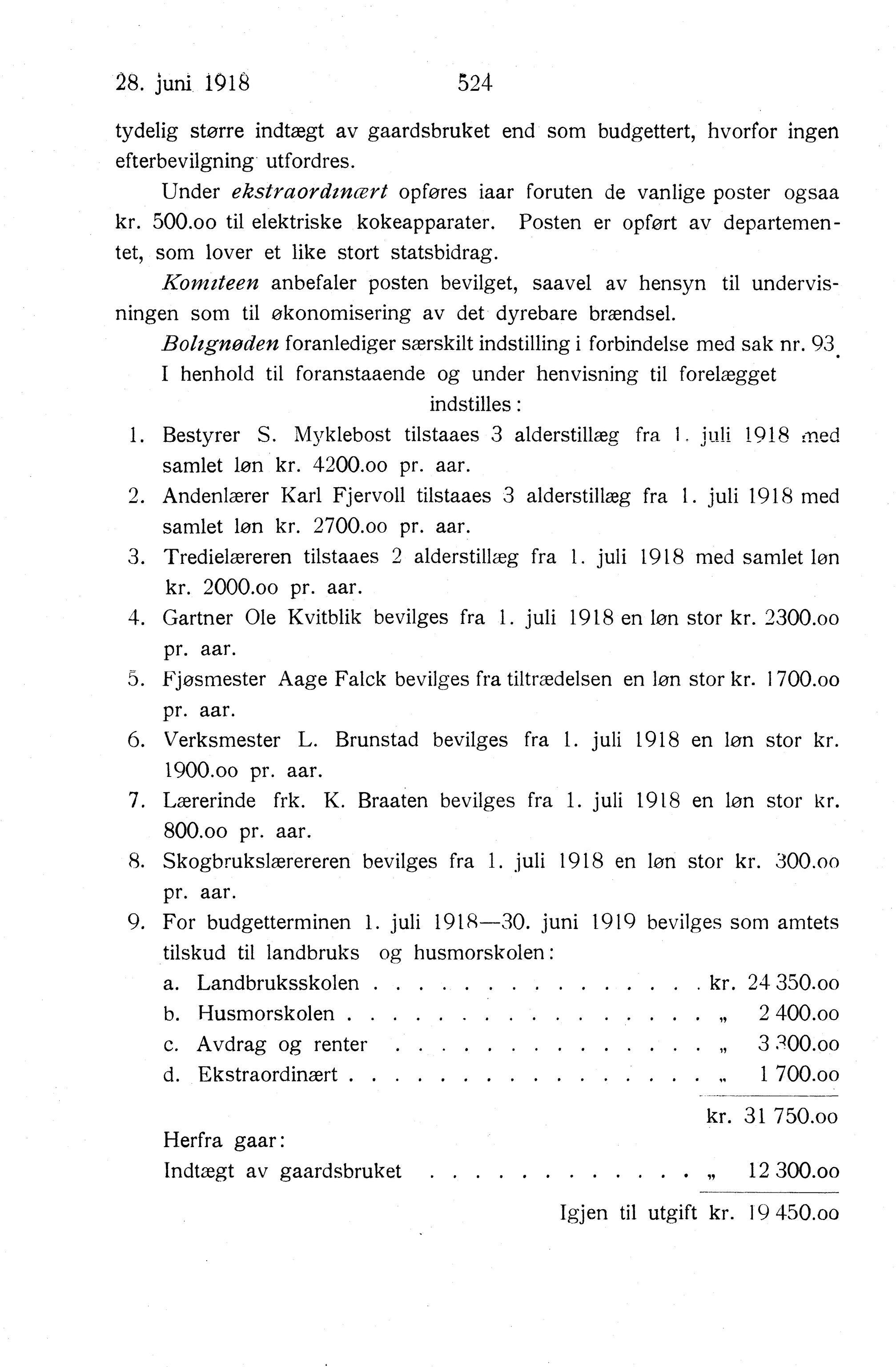 Nordland Fylkeskommune. Fylkestinget, AIN/NFK-17/176/A/Ac/L0041: Fylkestingsforhandlinger 1918, 1918