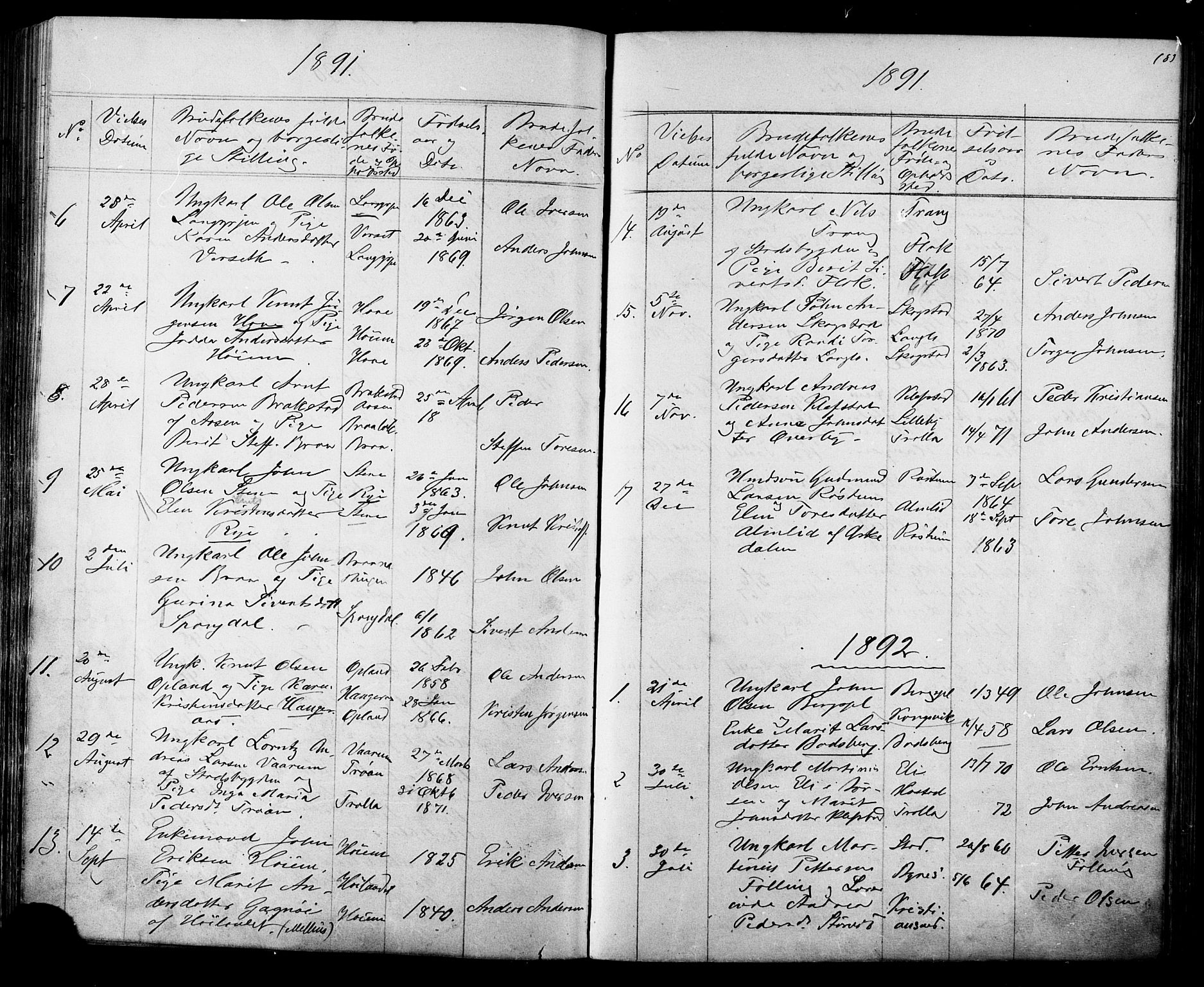 Ministerialprotokoller, klokkerbøker og fødselsregistre - Sør-Trøndelag, SAT/A-1456/612/L0387: Parish register (copy) no. 612C03, 1874-1908, p. 183