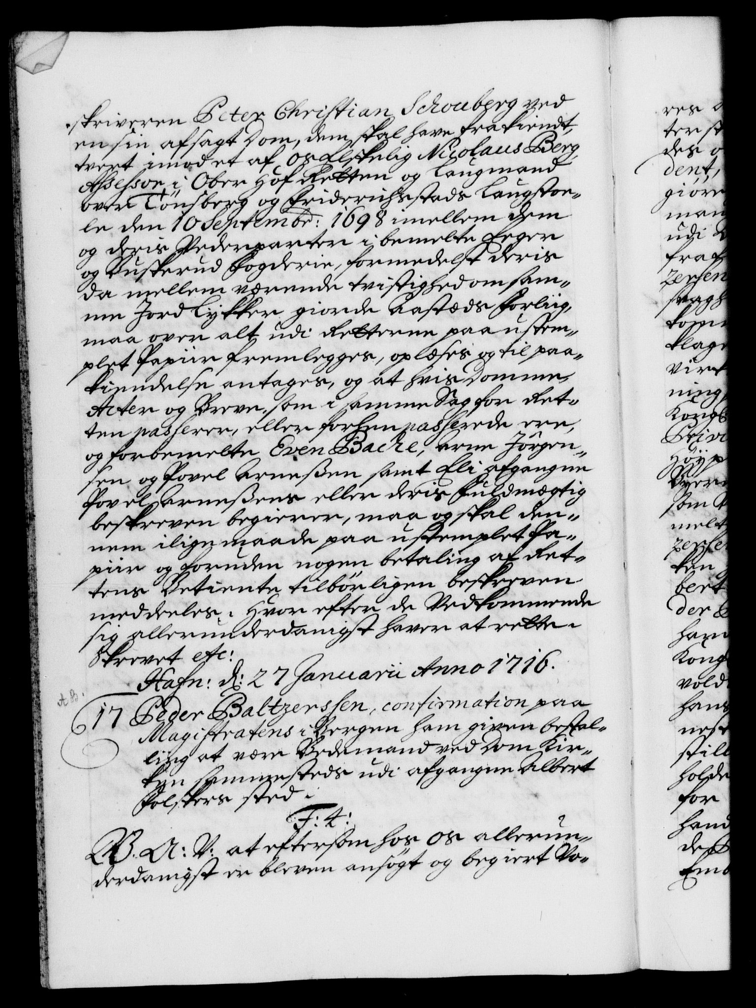 Danske Kanselli 1572-1799, AV/RA-EA-3023/F/Fc/Fca/Fcaa/L0022: Norske registre, 1716-1719, p. 8b