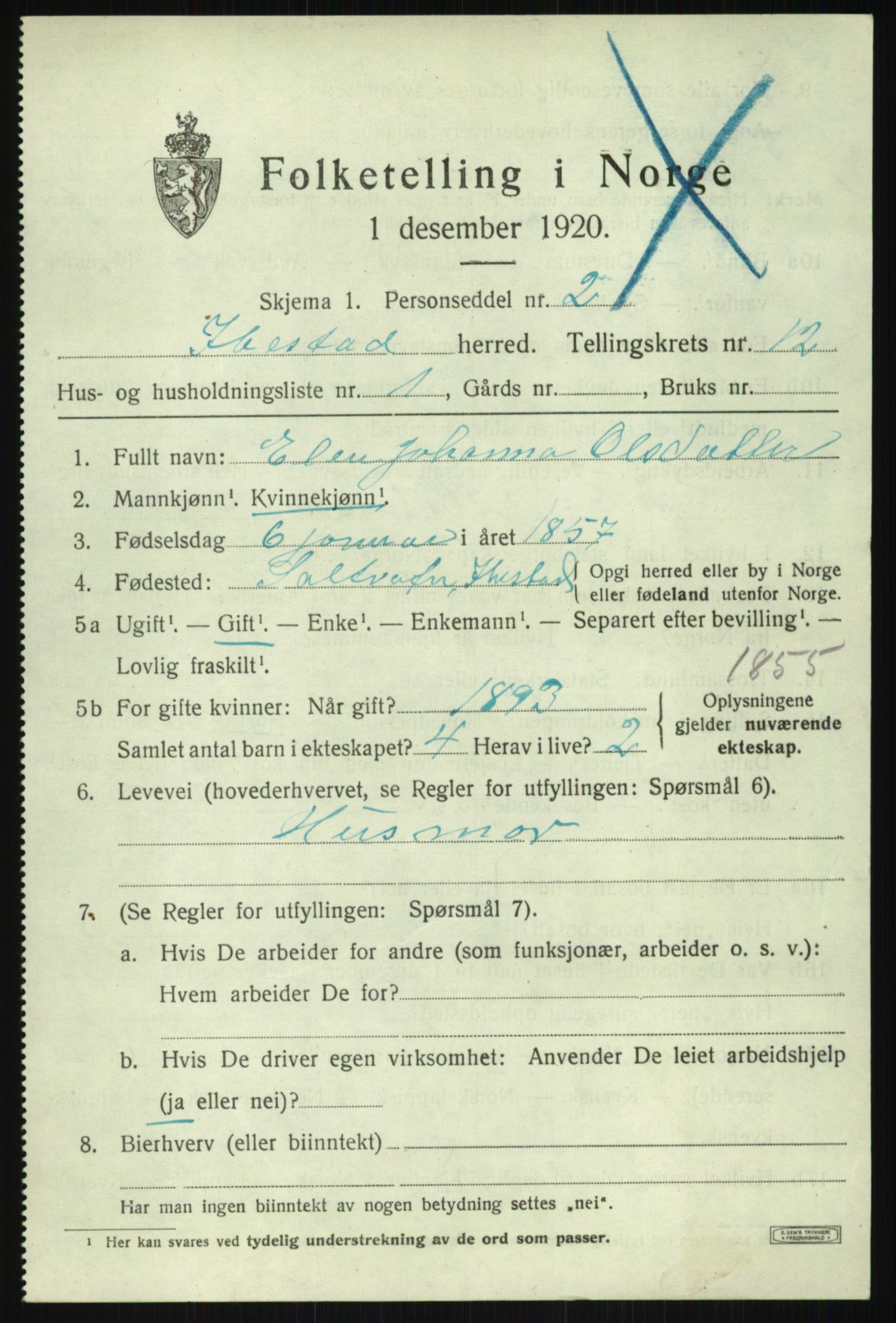 SATØ, 1920 census for Ibestad, 1920, p. 6387