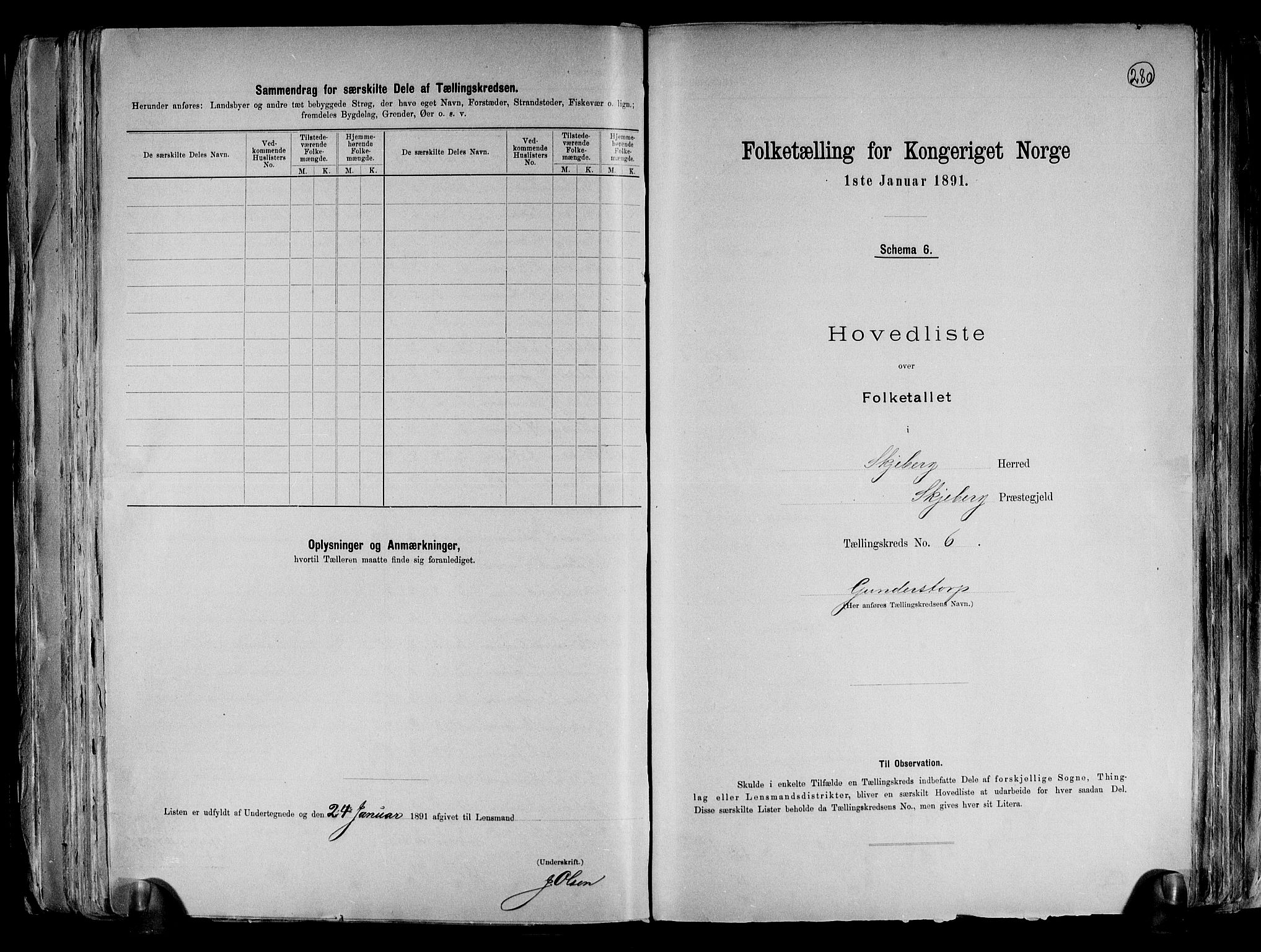 RA, 1891 census for 0115 Skjeberg, 1891, p. 16