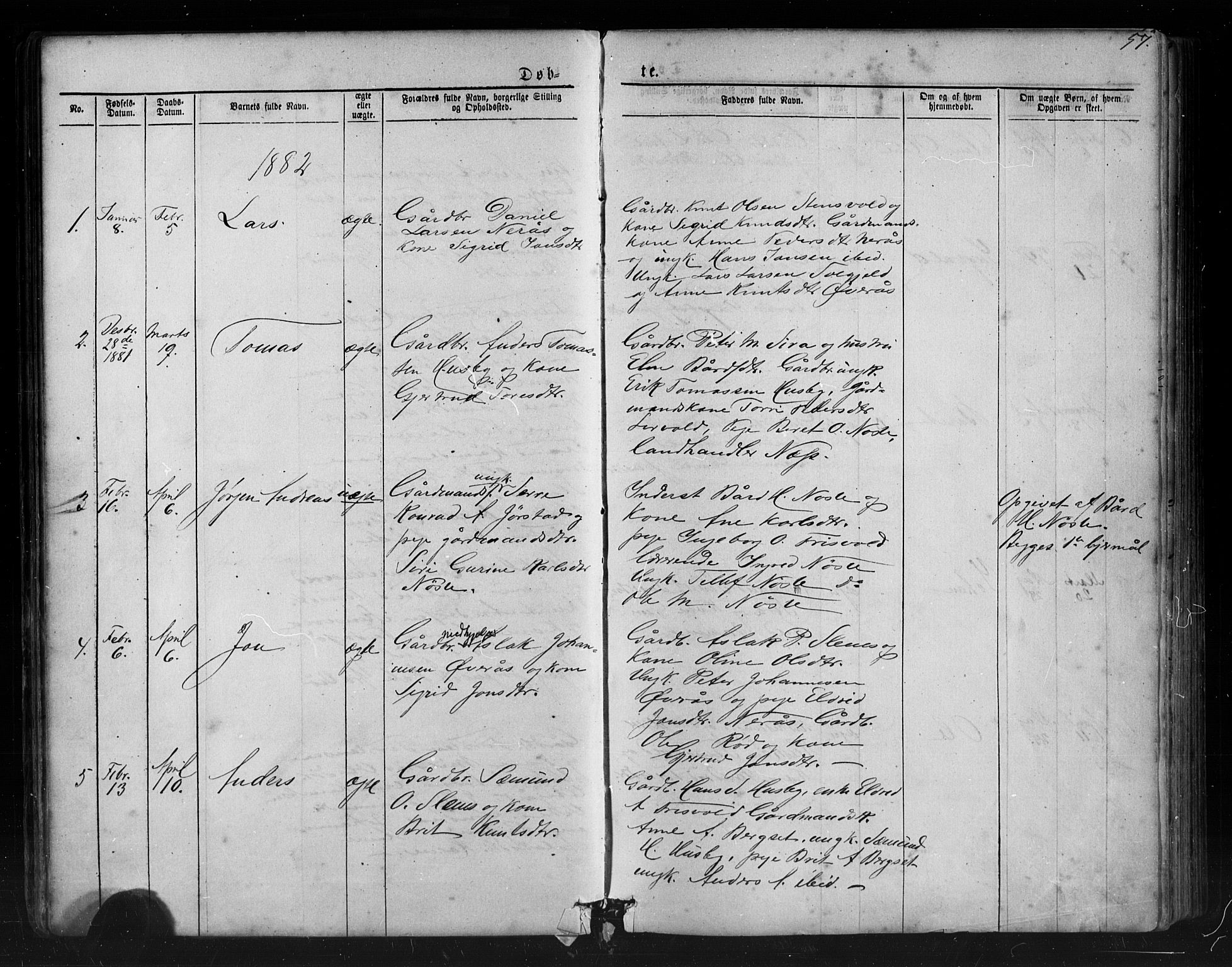 Ministerialprotokoller, klokkerbøker og fødselsregistre - Møre og Romsdal, SAT/A-1454/552/L0638: Parish register (copy) no. 552C01, 1867-1902, p. 57