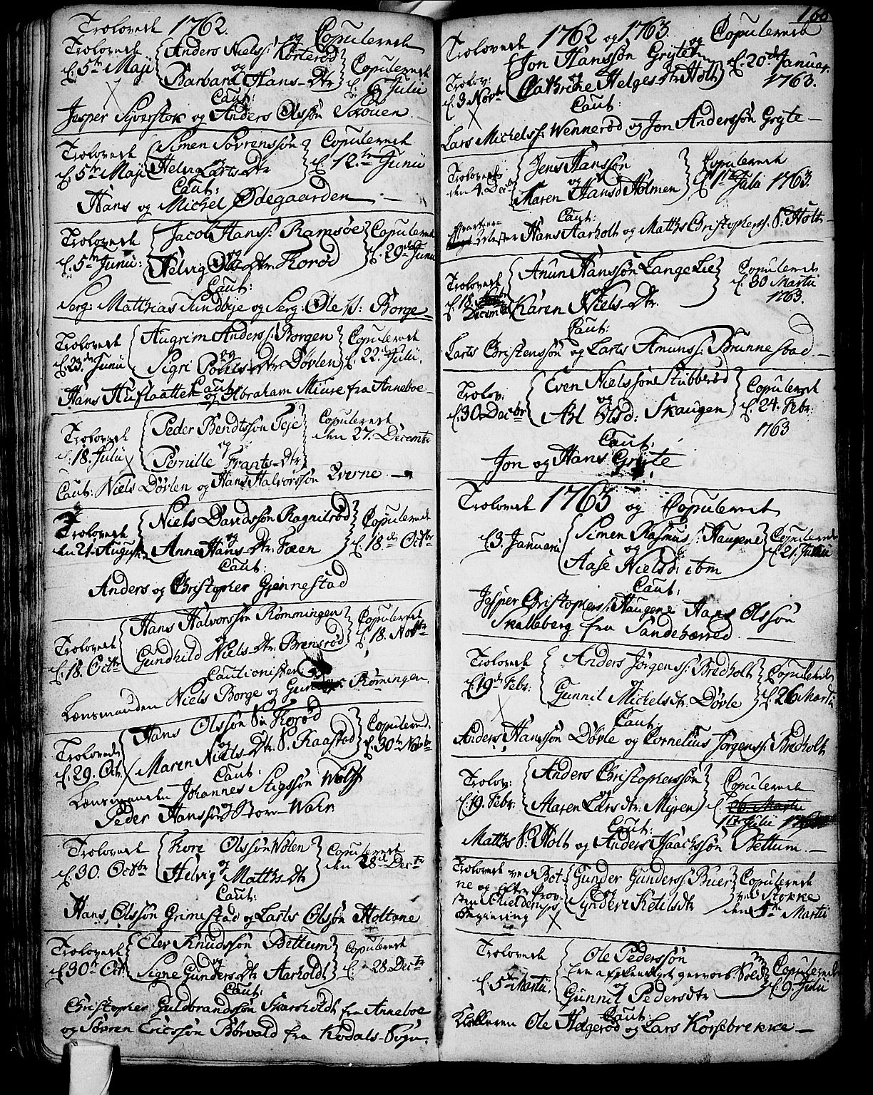 Stokke kirkebøker, AV/SAKO-A-320/F/Fa/L0002: Parish register (official) no. I 2, 1732-1770, p. 160