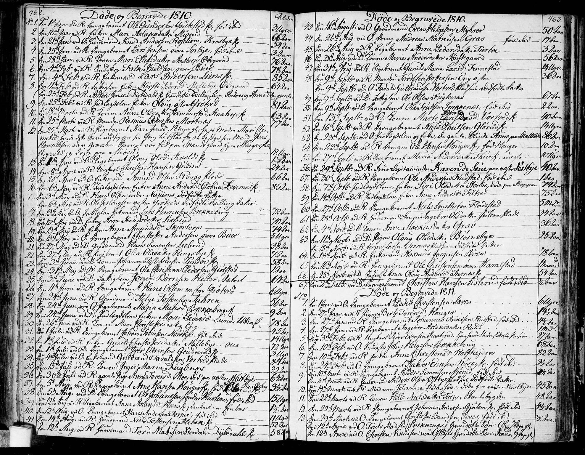 Rakkestad prestekontor Kirkebøker, AV/SAO-A-2008/F/Fa/L0005: Parish register (official) no. I 5, 1784-1814, p. 462-463