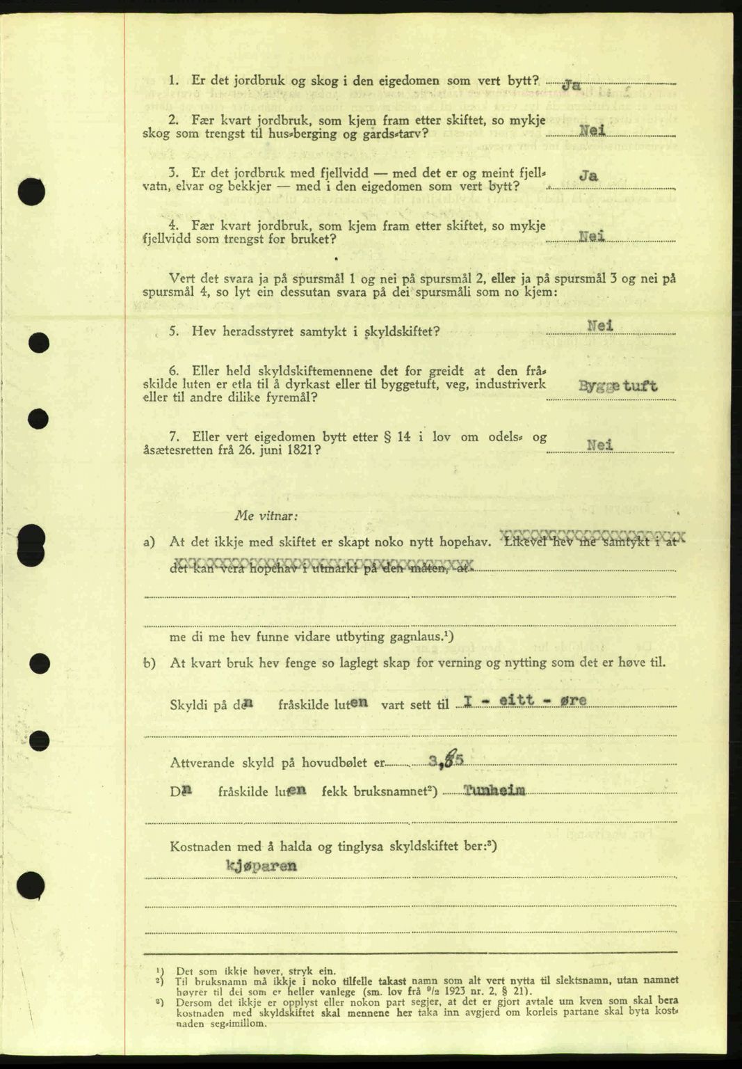 Nordre Sunnmøre sorenskriveri, AV/SAT-A-0006/1/2/2C/2Ca: Mortgage book no. A20a, 1945-1945, Diary no: : 867/1945