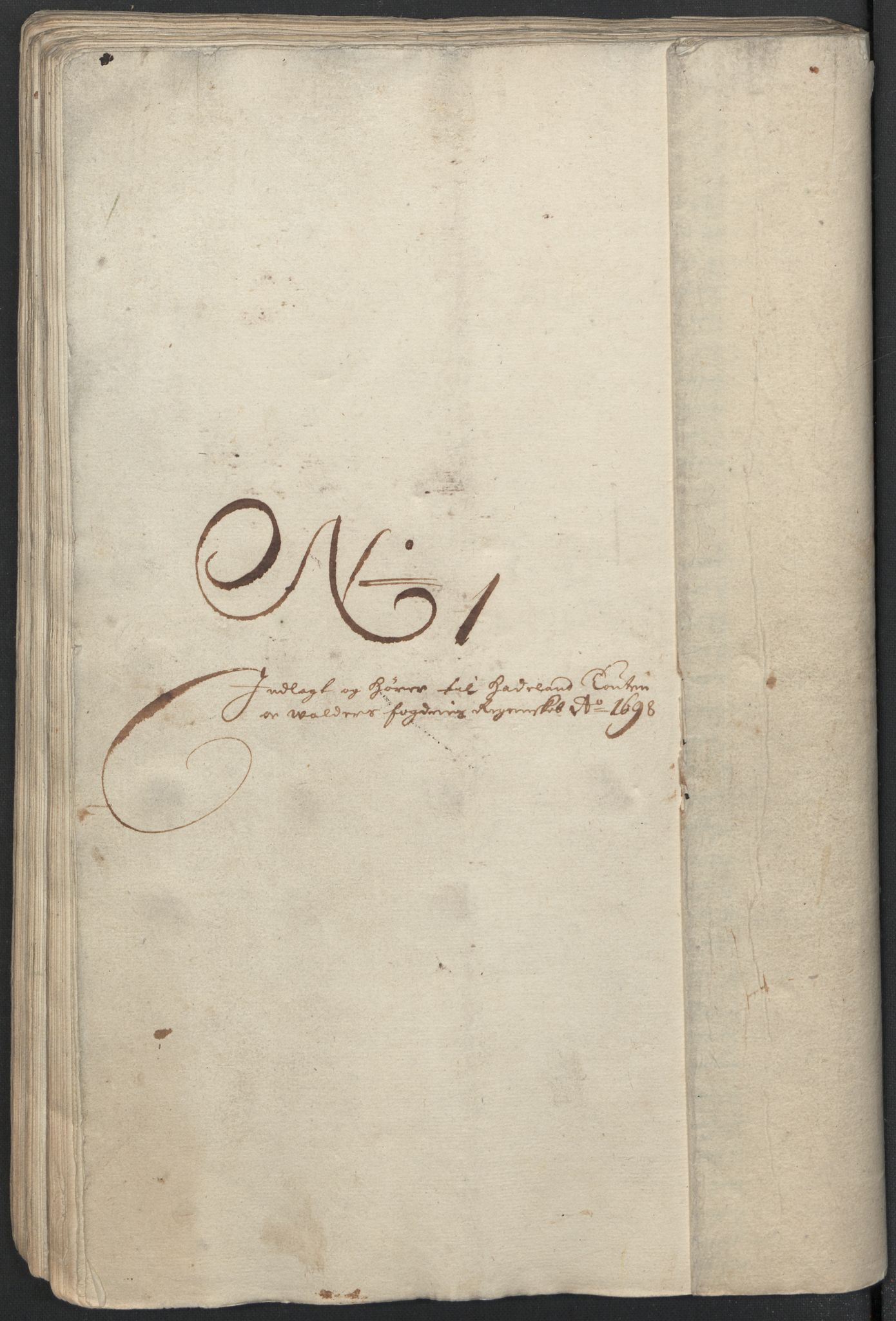 Rentekammeret inntil 1814, Reviderte regnskaper, Fogderegnskap, RA/EA-4092/R18/L1296: Fogderegnskap Hadeland, Toten og Valdres, 1698, p. 114