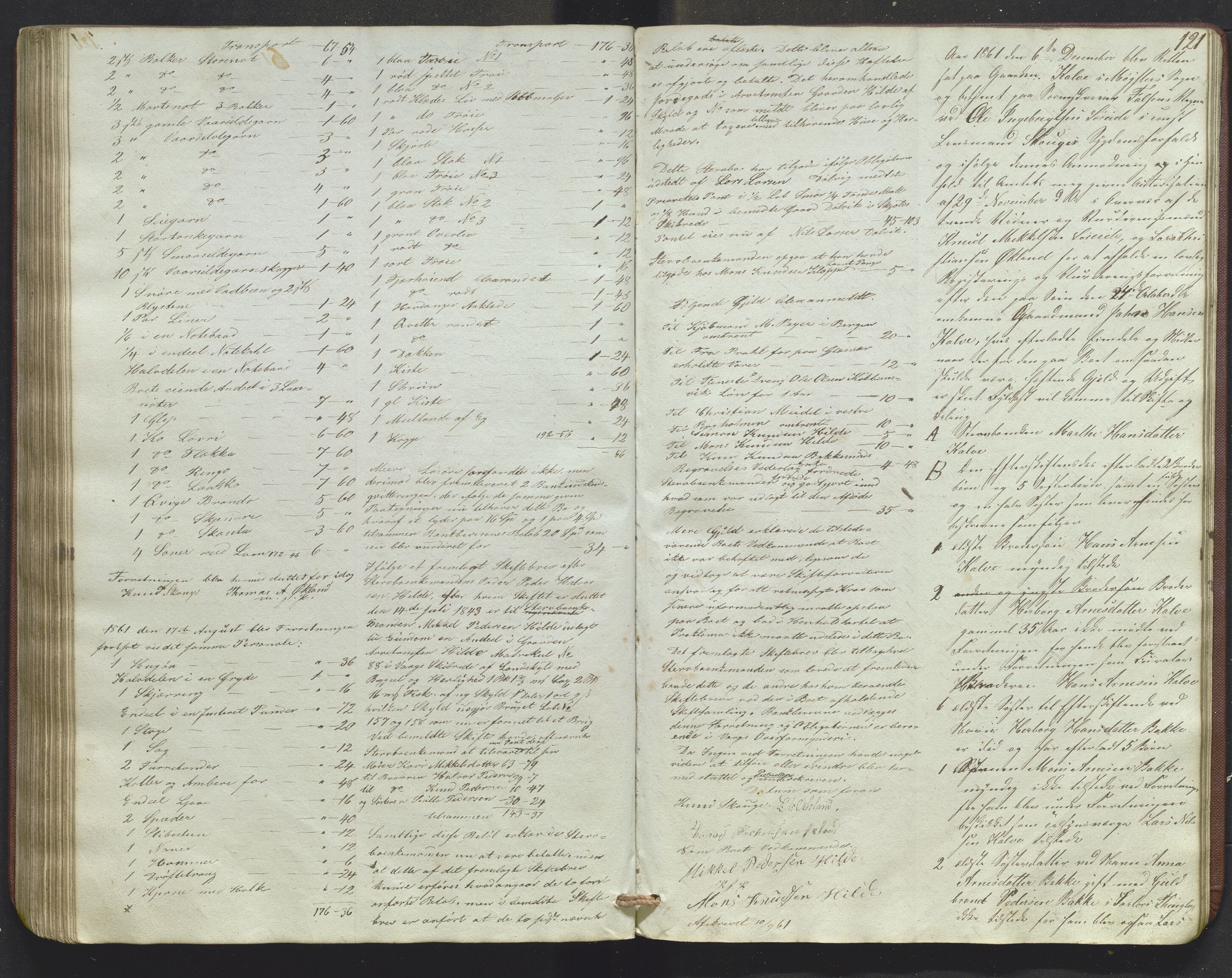 Lensmannen i Sund og Austevoll, AV/SAB-A-35201/0006/L0009: Registreringsprotokoll, 1848-1863, p. 120b-121a