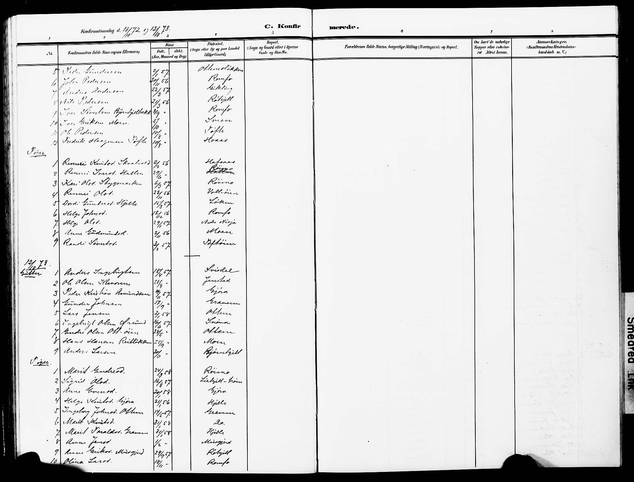 Ministerialprotokoller, klokkerbøker og fødselsregistre - Møre og Romsdal, AV/SAT-A-1454/591/L1020: Parish register (copy) no. 591C01, 1869-1930