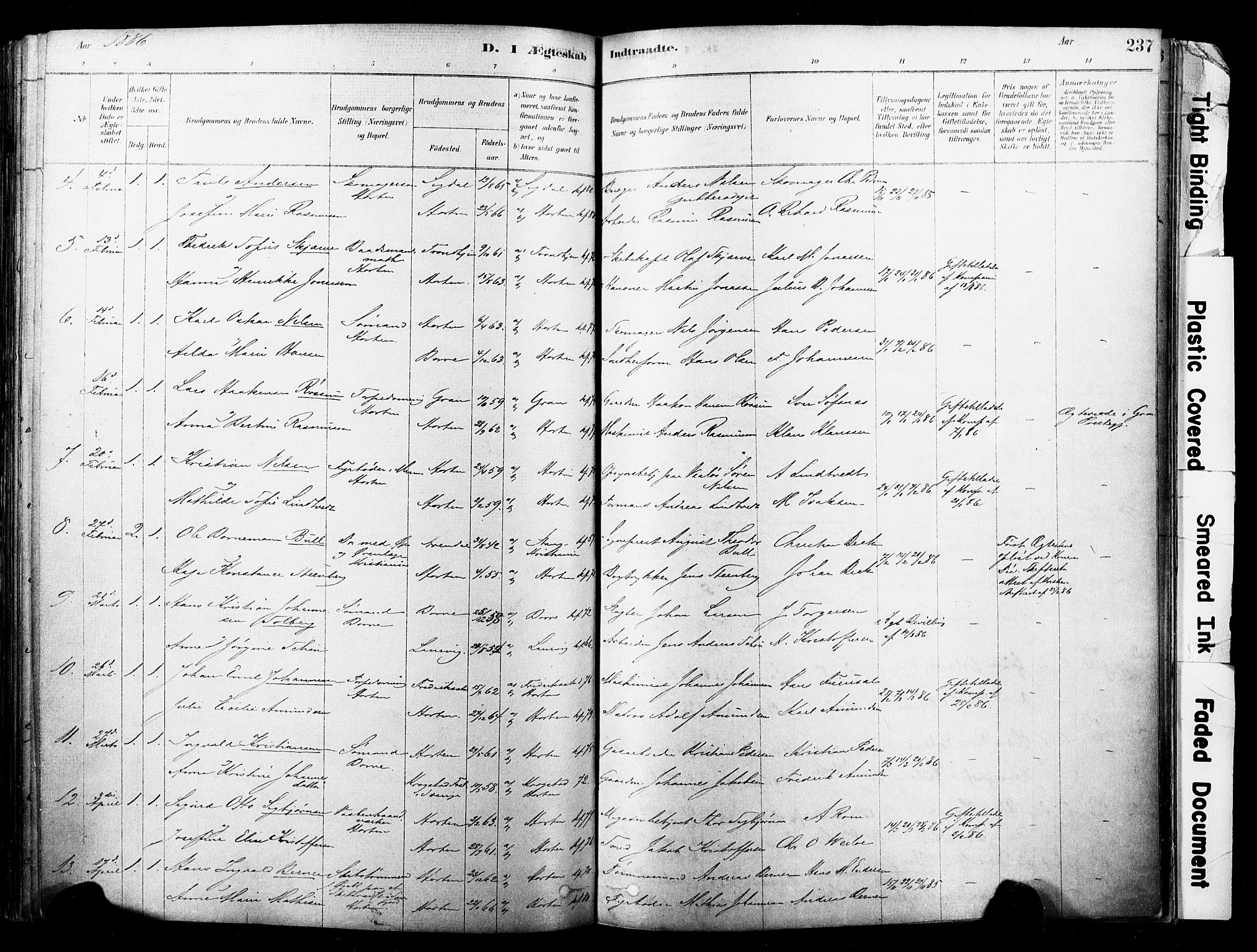 Horten kirkebøker, AV/SAKO-A-348/F/Fa/L0003: Parish register (official) no. 3, 1878-1887, p. 237