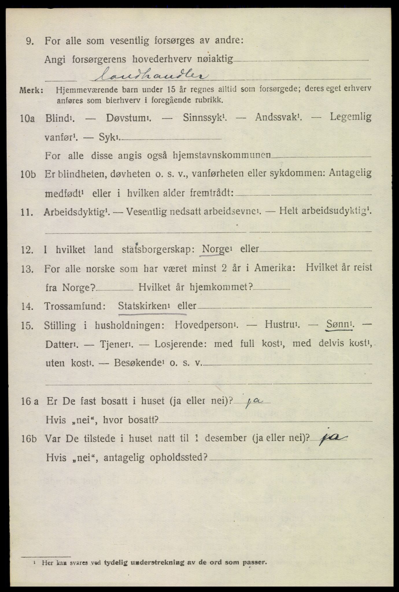 SAH, 1920 census for Brandbu, 1920, p. 3094