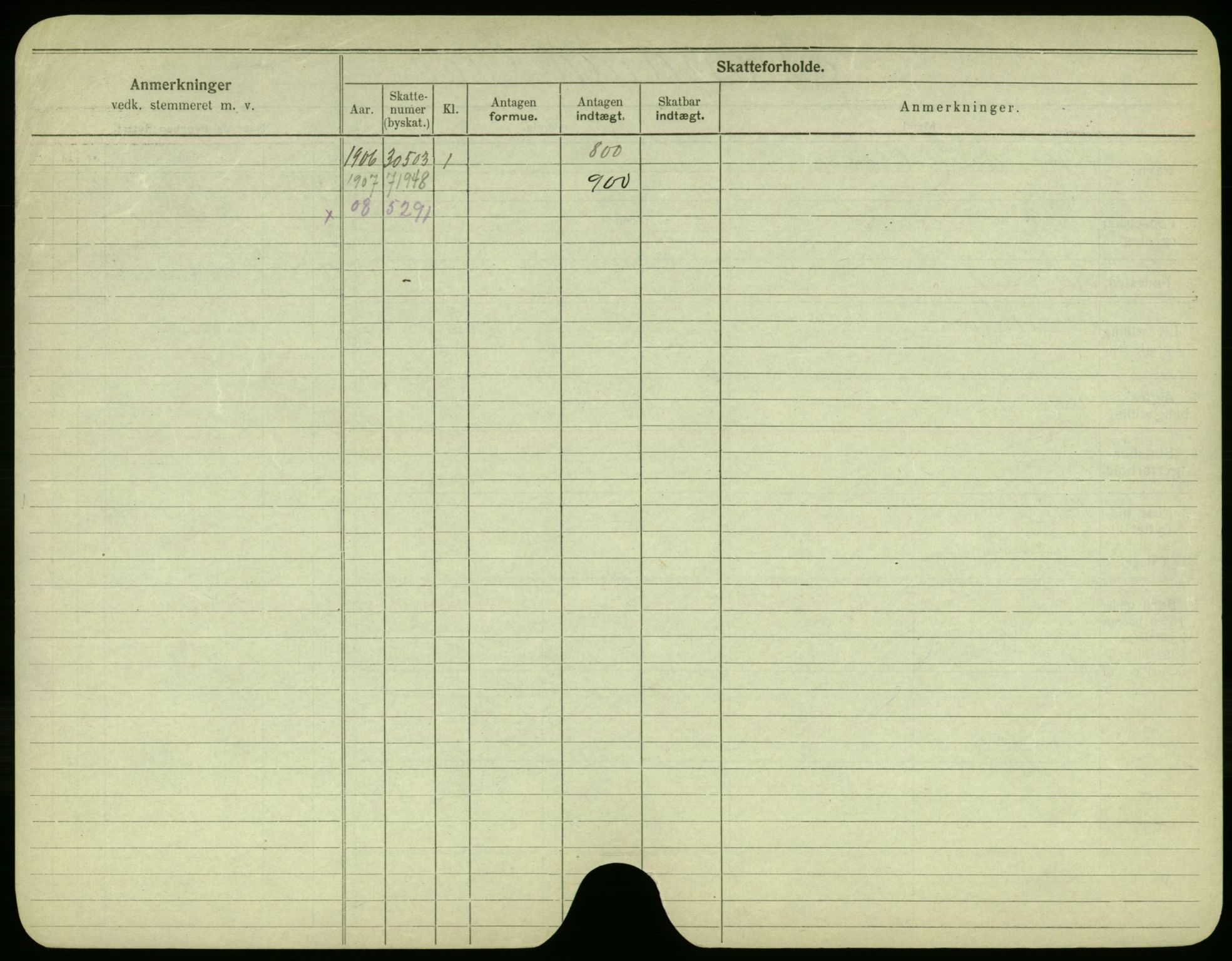 Oslo folkeregister, Registerkort, AV/SAO-A-11715/F/Fa/Fac/L0002: Menn, 1906-1914, p. 206b