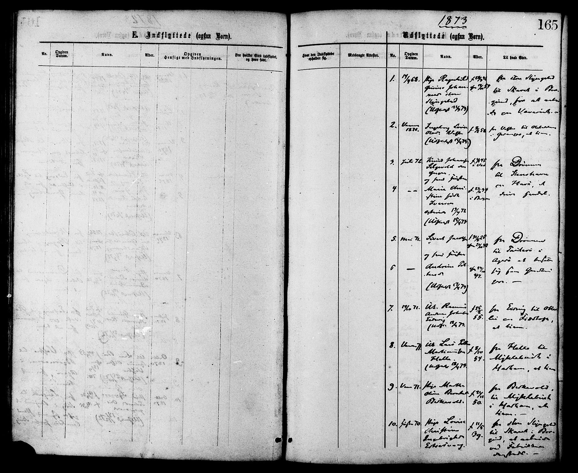 Ministerialprotokoller, klokkerbøker og fødselsregistre - Møre og Romsdal, AV/SAT-A-1454/525/L0373: Parish register (official) no. 525A03, 1864-1879, p. 165