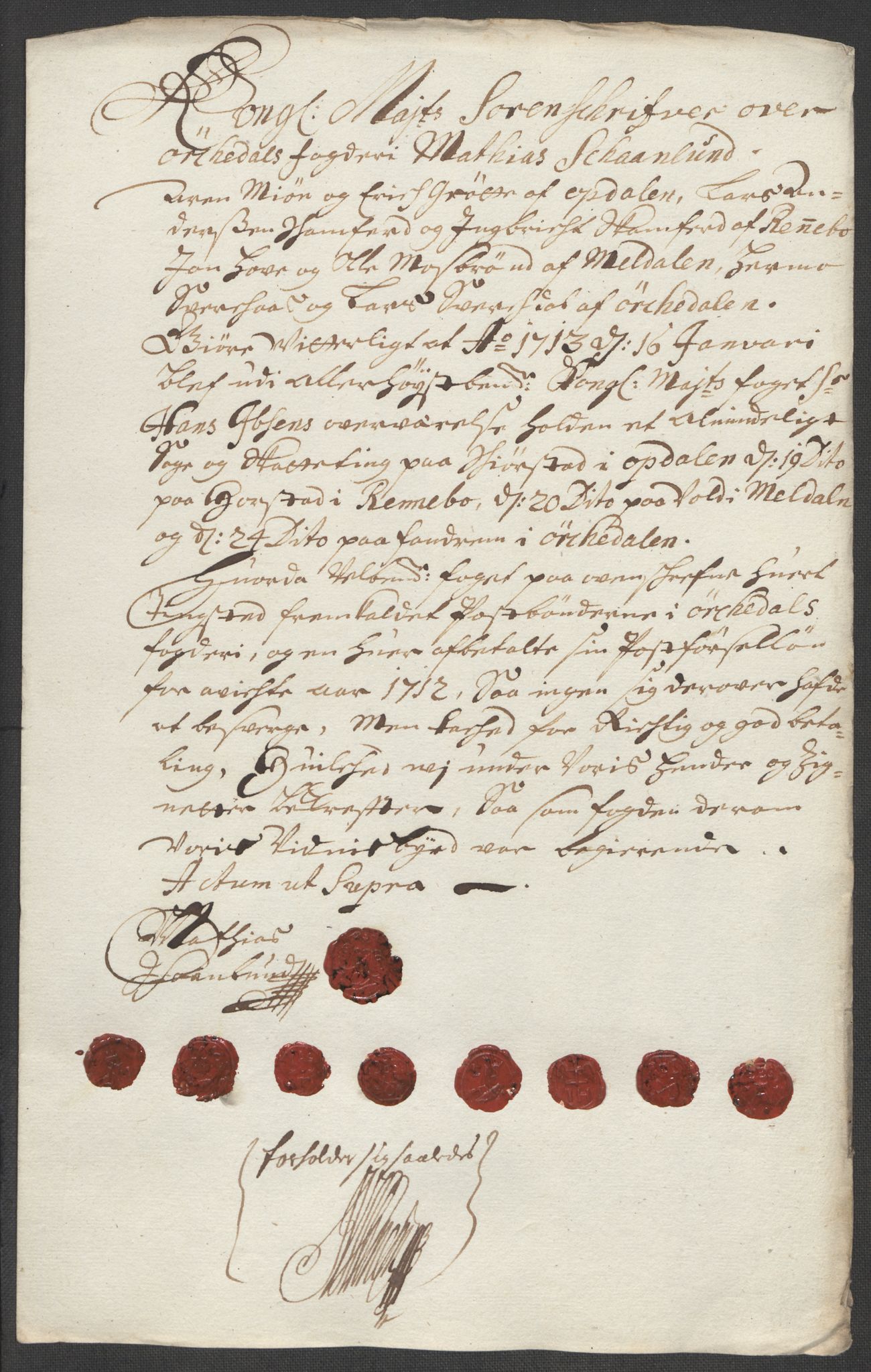 Rentekammeret inntil 1814, Reviderte regnskaper, Fogderegnskap, AV/RA-EA-4092/R60/L3963: Fogderegnskap Orkdal og Gauldal, 1712, p. 399