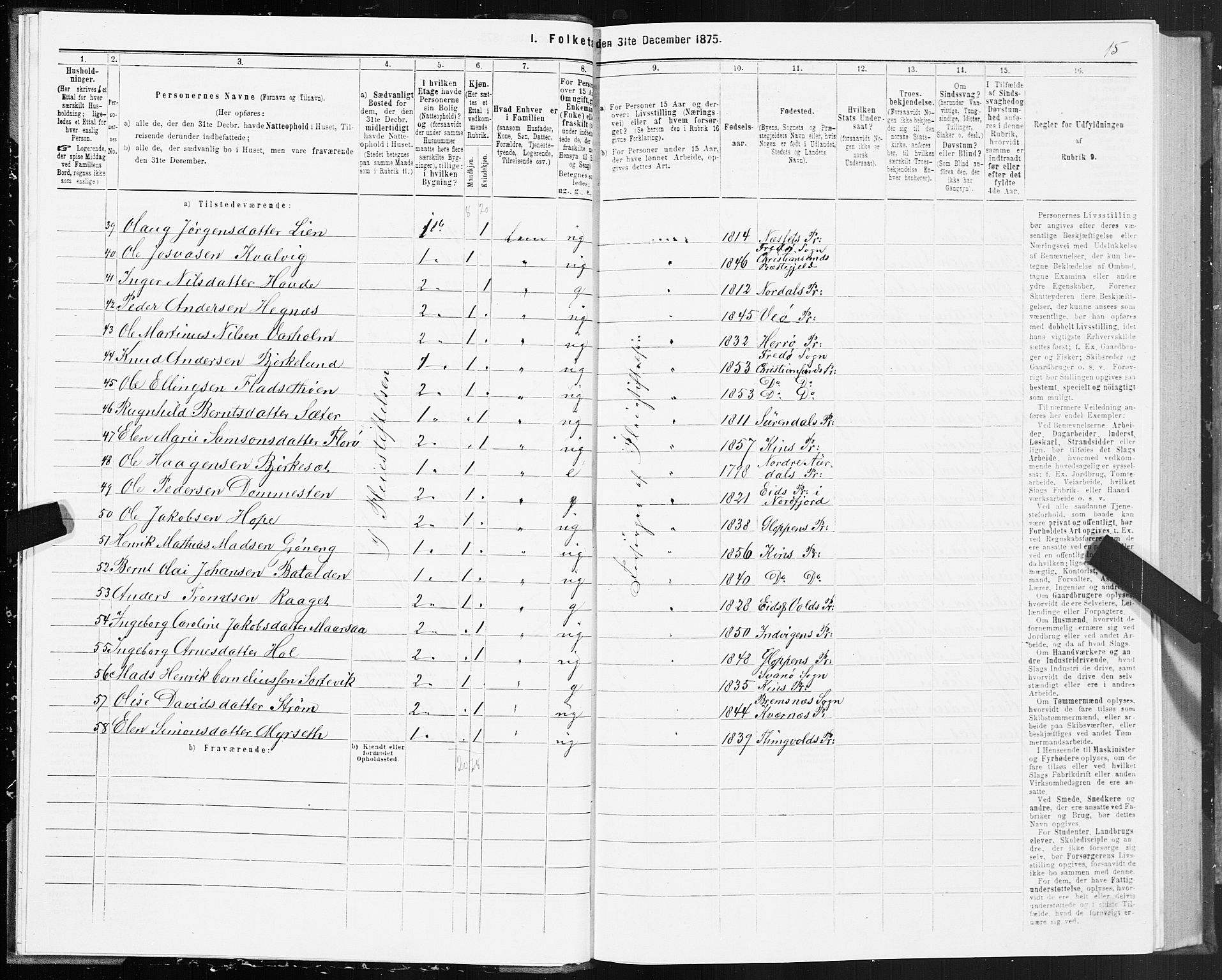 SAT, 1875 census for 1502P Molde, 1875, p. 1015
