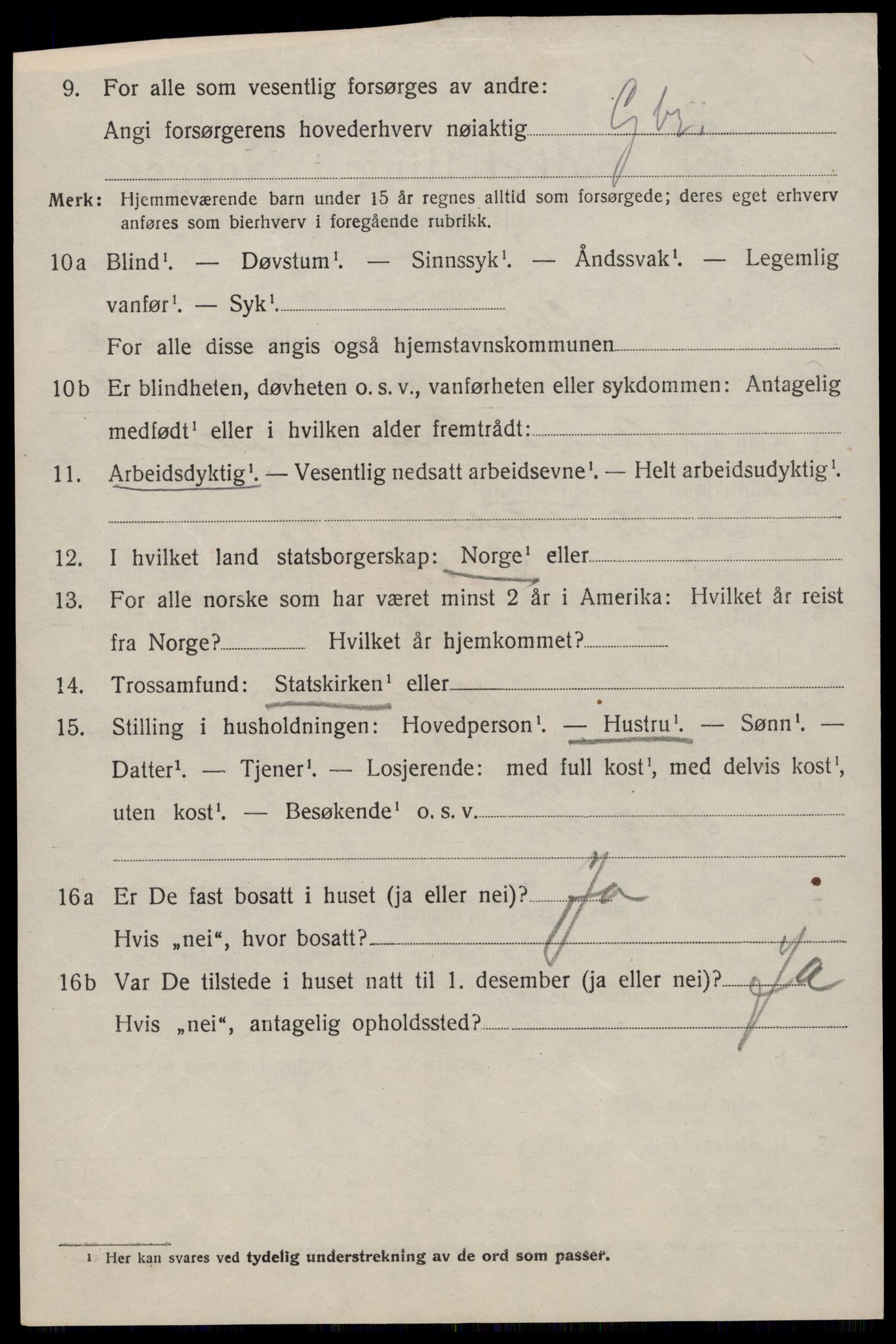 SAST, 1920 census for Skjold, 1920, p. 4329