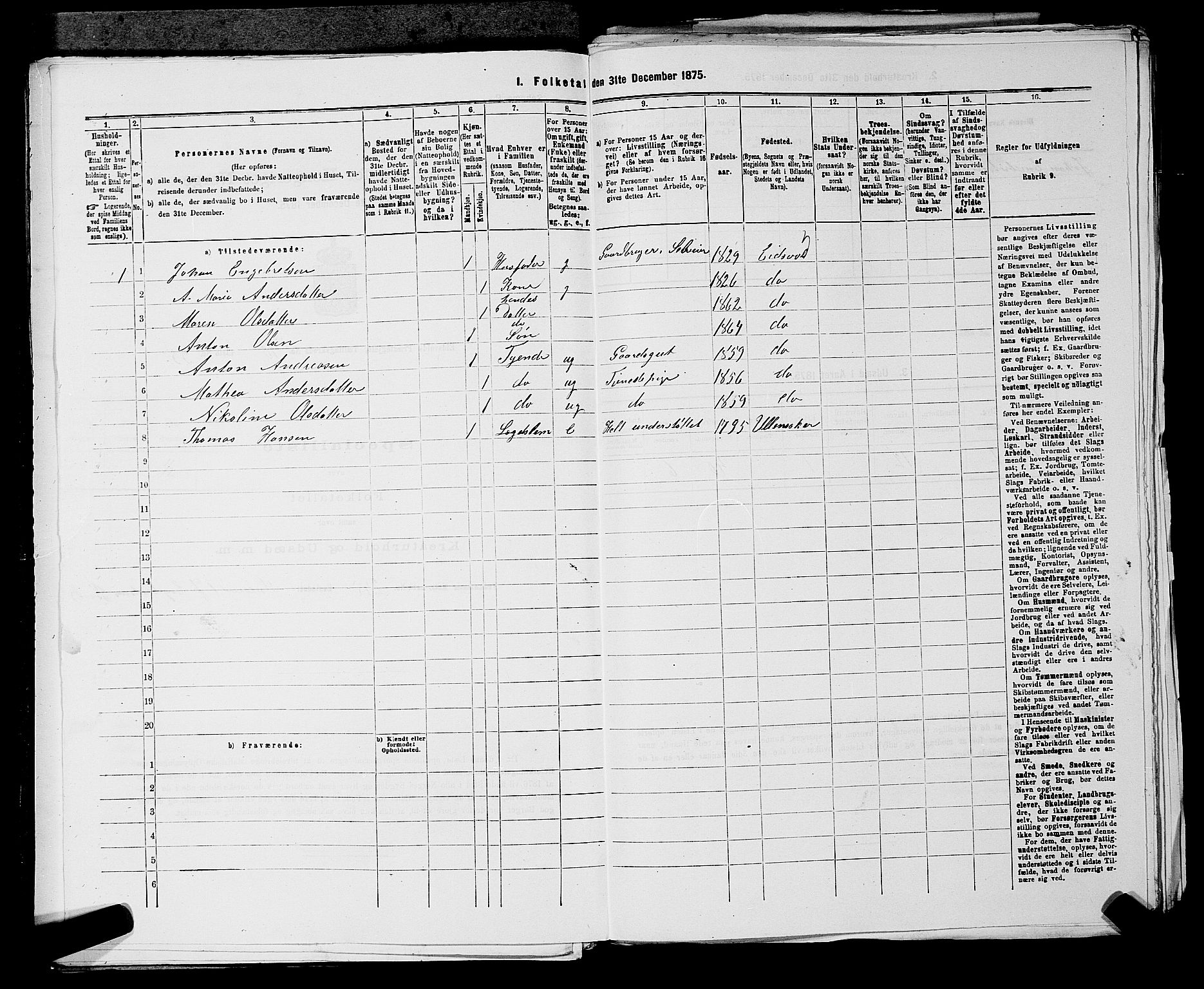 RA, 1875 census for 0237P Eidsvoll, 1875, p. 1528