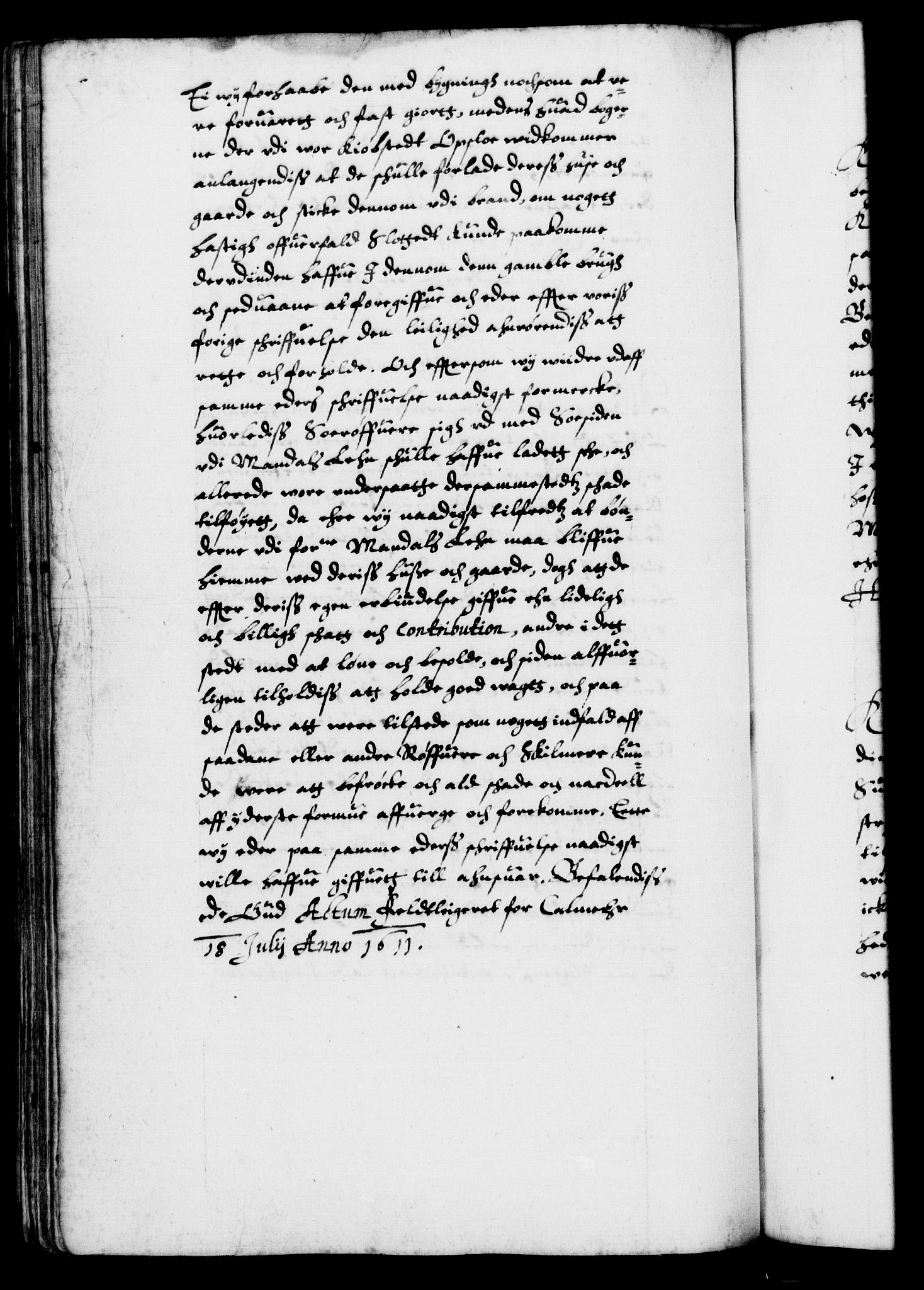 Danske Kanselli 1572-1799, RA/EA-3023/F/Fc/Fca/Fcab/L0003: Norske tegnelser (mikrofilm), 1596-1616, p. 427b