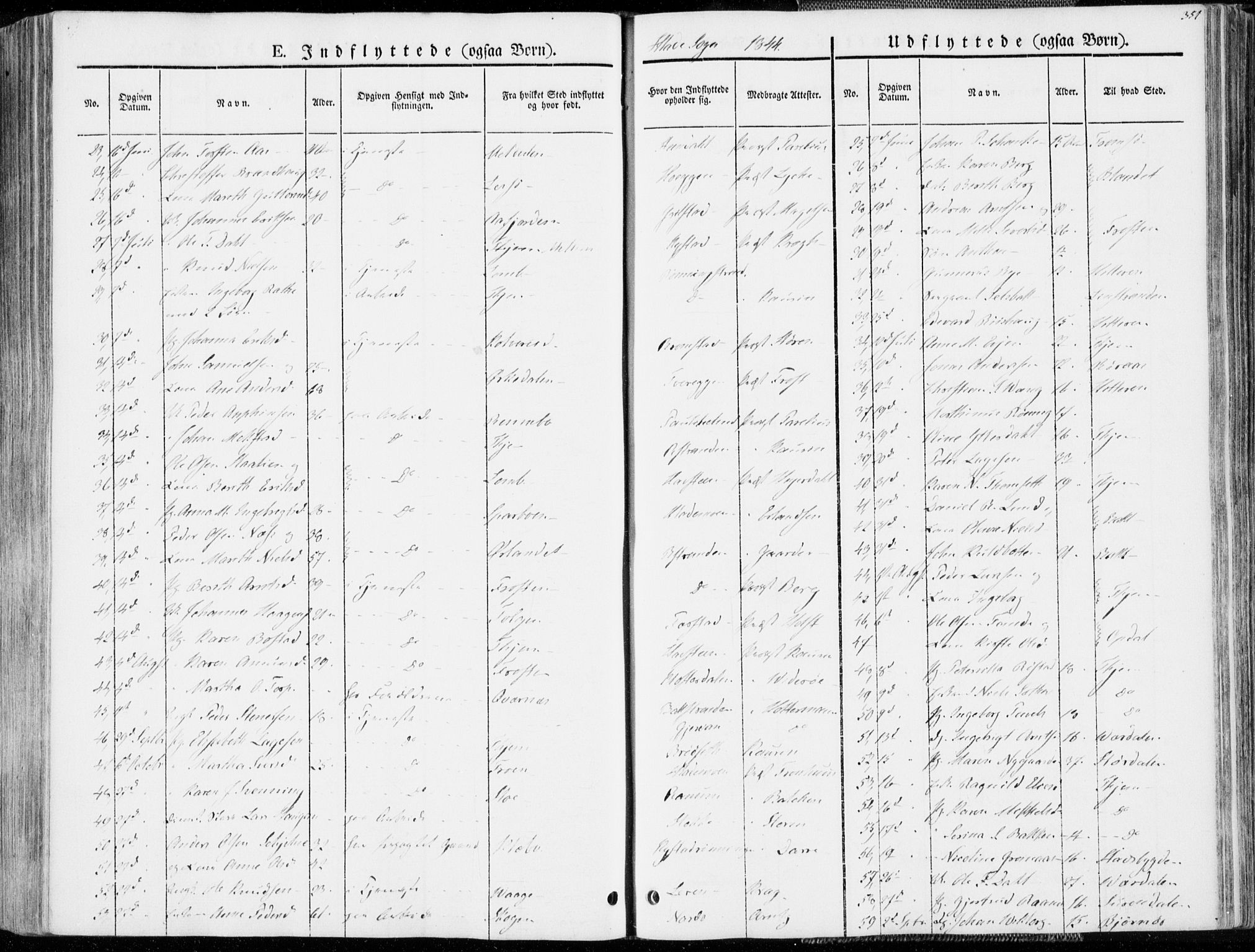Ministerialprotokoller, klokkerbøker og fødselsregistre - Sør-Trøndelag, SAT/A-1456/606/L0290: Parish register (official) no. 606A05, 1841-1847, p. 351