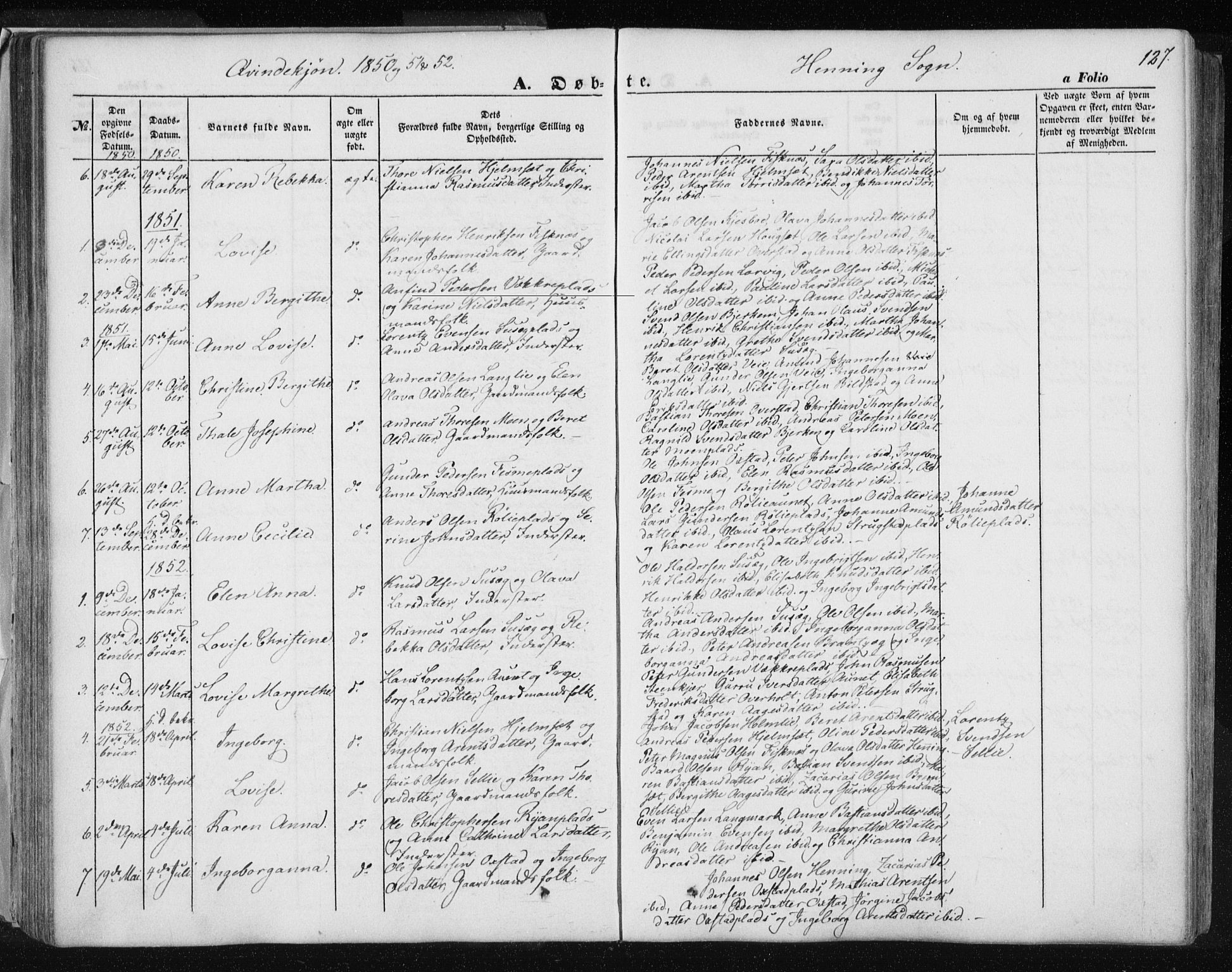 Ministerialprotokoller, klokkerbøker og fødselsregistre - Nord-Trøndelag, SAT/A-1458/735/L0342: Parish register (official) no. 735A07 /3, 1849-1862, p. 127