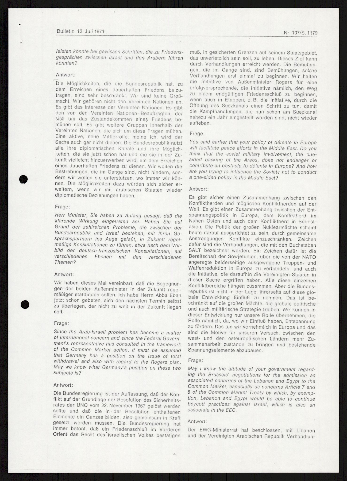 Utenriksdepartementet, hovedarkiv, AV/RA-S-6794/D/Db/Dba/L0776/0003: Verdenspolitikk. Fremmede staters politikk (G.L.) / Israel: Politikk (2 mapper), 1970-1972, p. 86