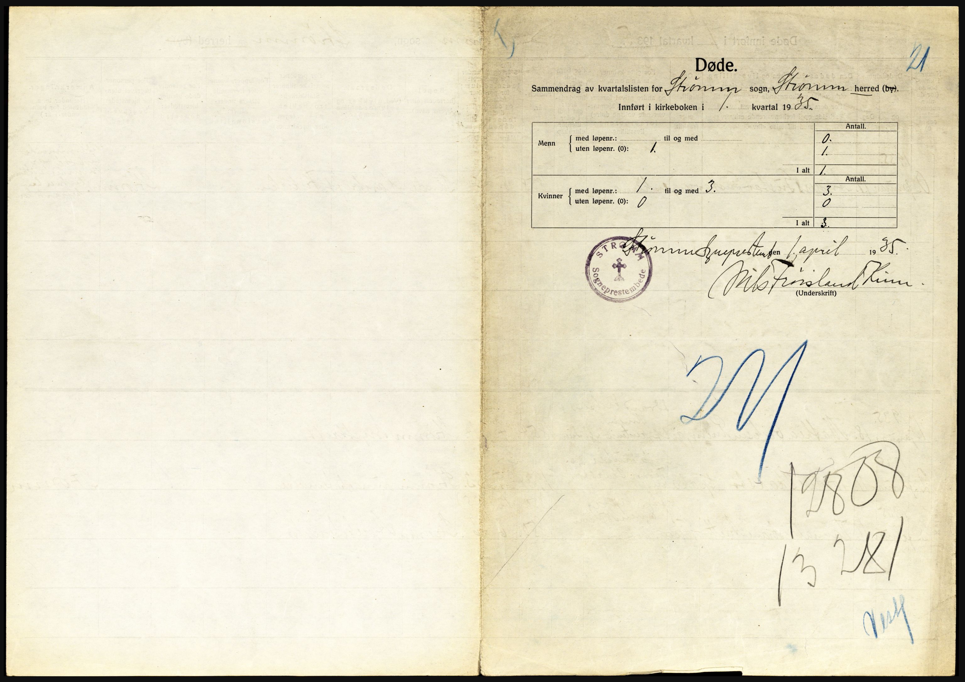 Statistisk sentralbyrå, Sosiodemografiske emner, Befolkning, AV/RA-S-2228/D/Df/Dfd/Dfde/L0016: Vestfold, 1935, p. 389