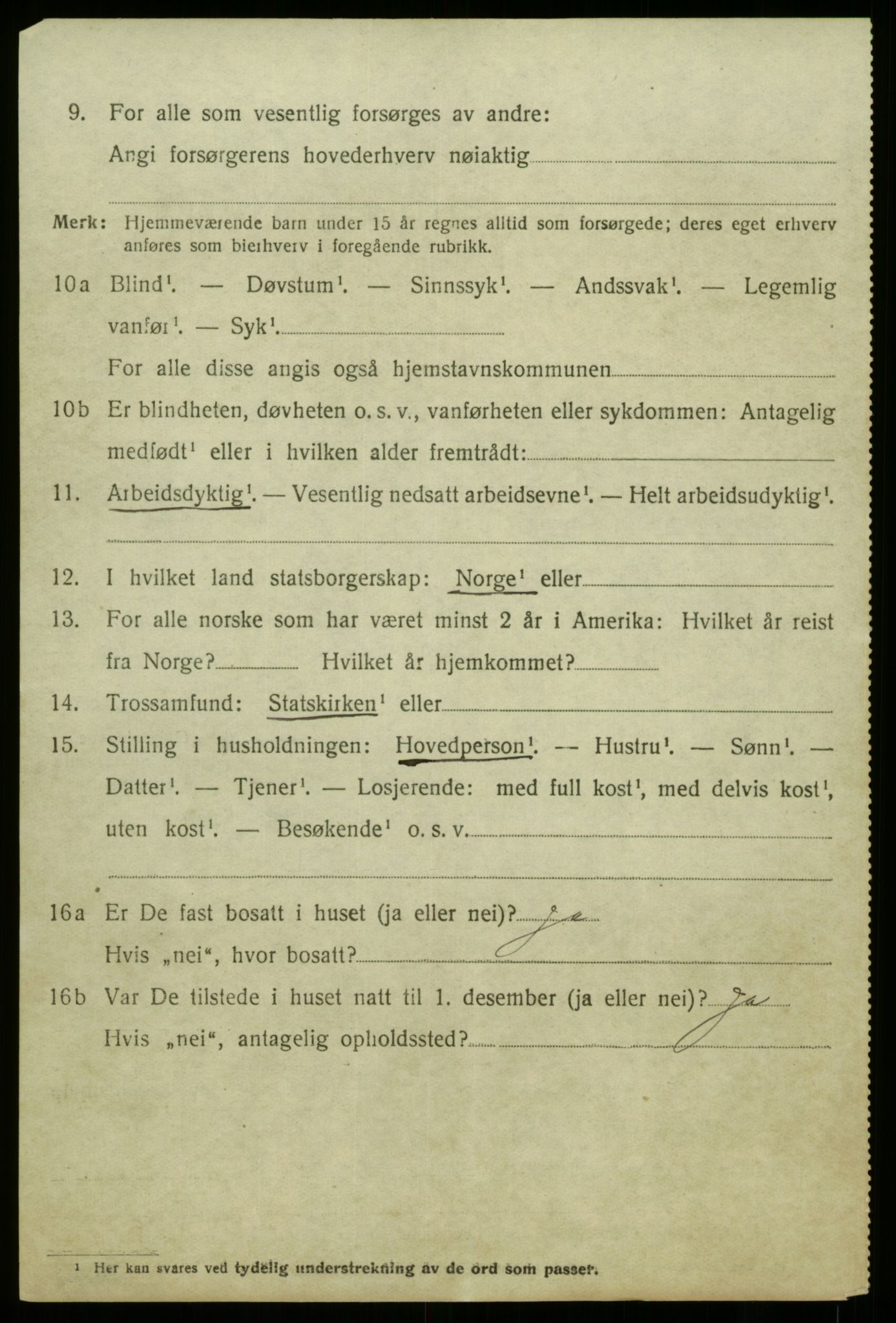 SAB, 1920 census for Hafslo, 1920, p. 1815