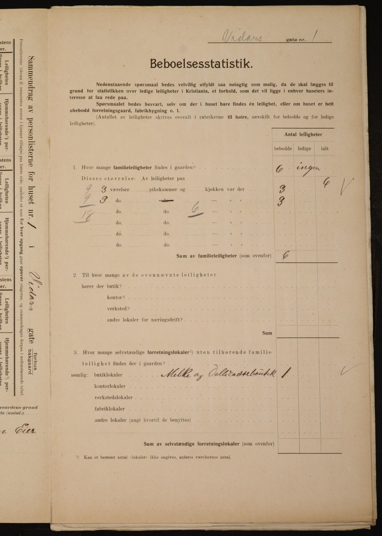 OBA, Municipal Census 1910 for Kristiania, 1910, p. 117204