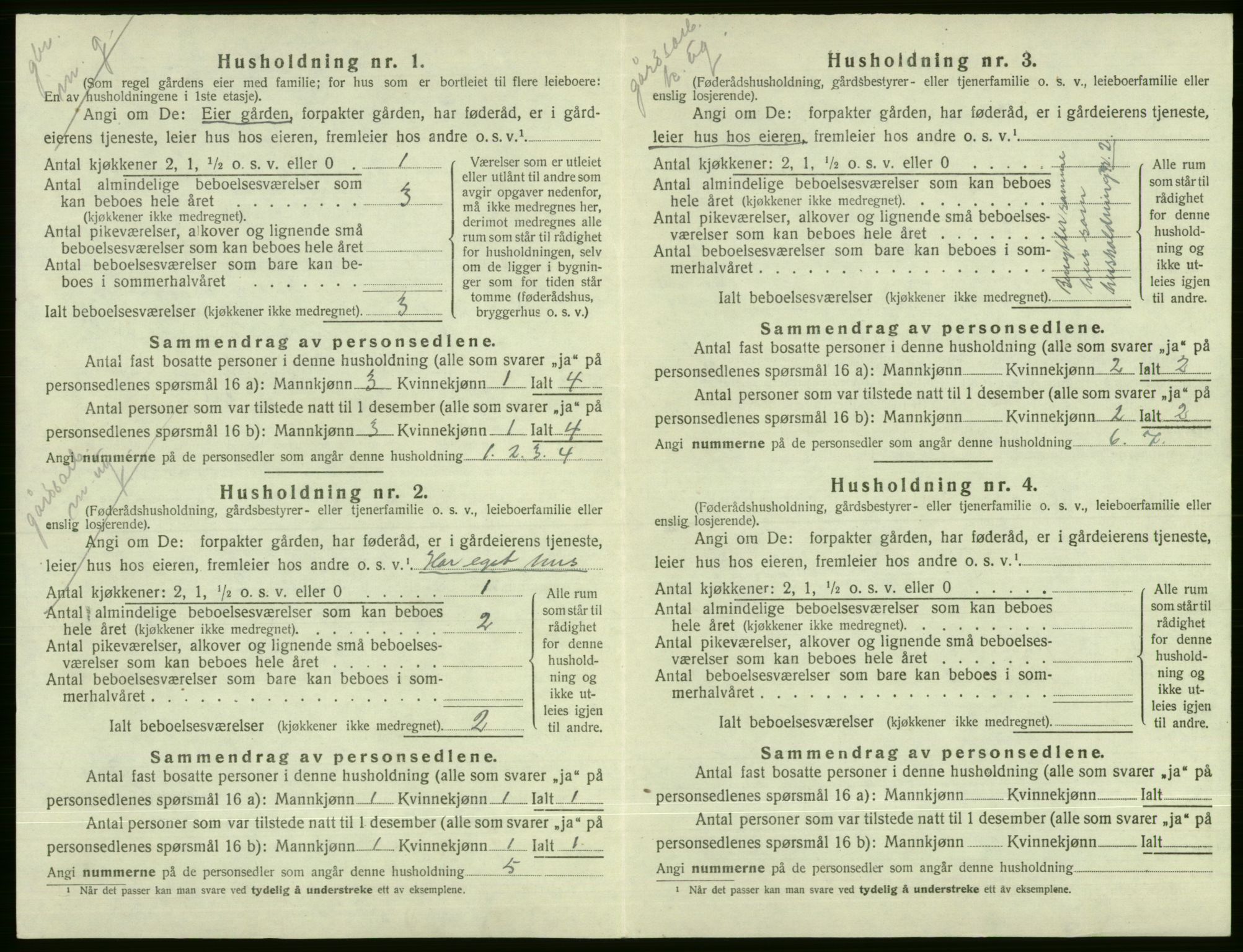 SAB, 1920 census for Voss, 1920, p. 2094