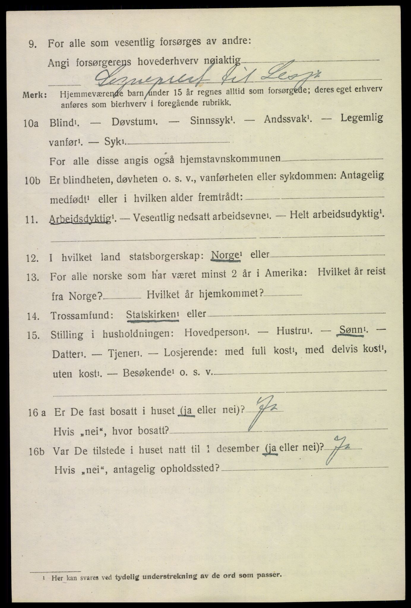 SAH, 1920 census for Lesja, 1920, p. 4715