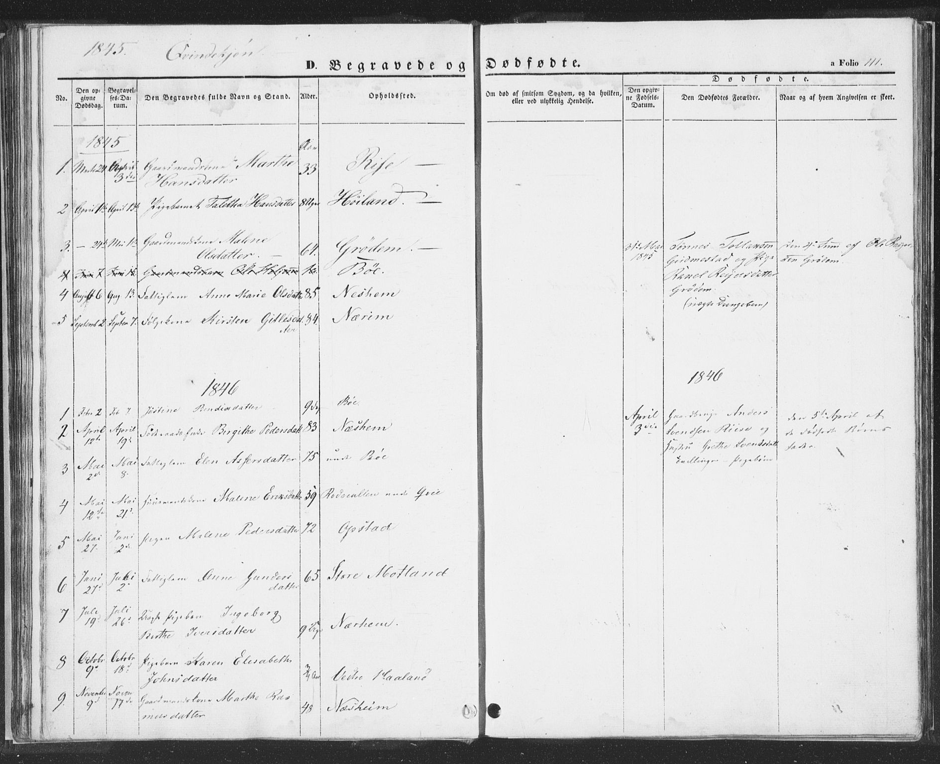 Hå sokneprestkontor, AV/SAST-A-101801/001/30BA/L0006: Parish register (official) no. A 5, 1842-1853, p. 111