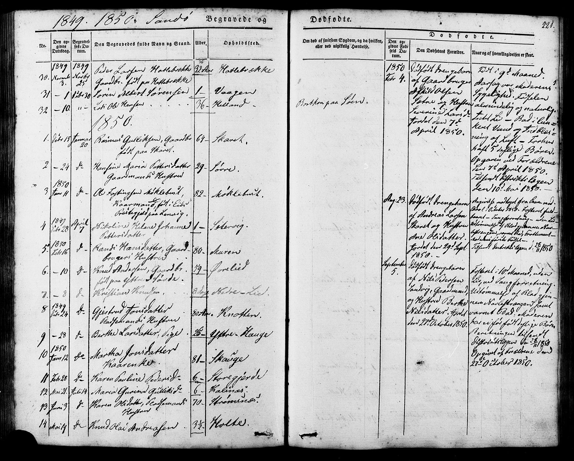 Ministerialprotokoller, klokkerbøker og fødselsregistre - Møre og Romsdal, AV/SAT-A-1454/503/L0034: Parish register (official) no. 503A02, 1841-1884, p. 221