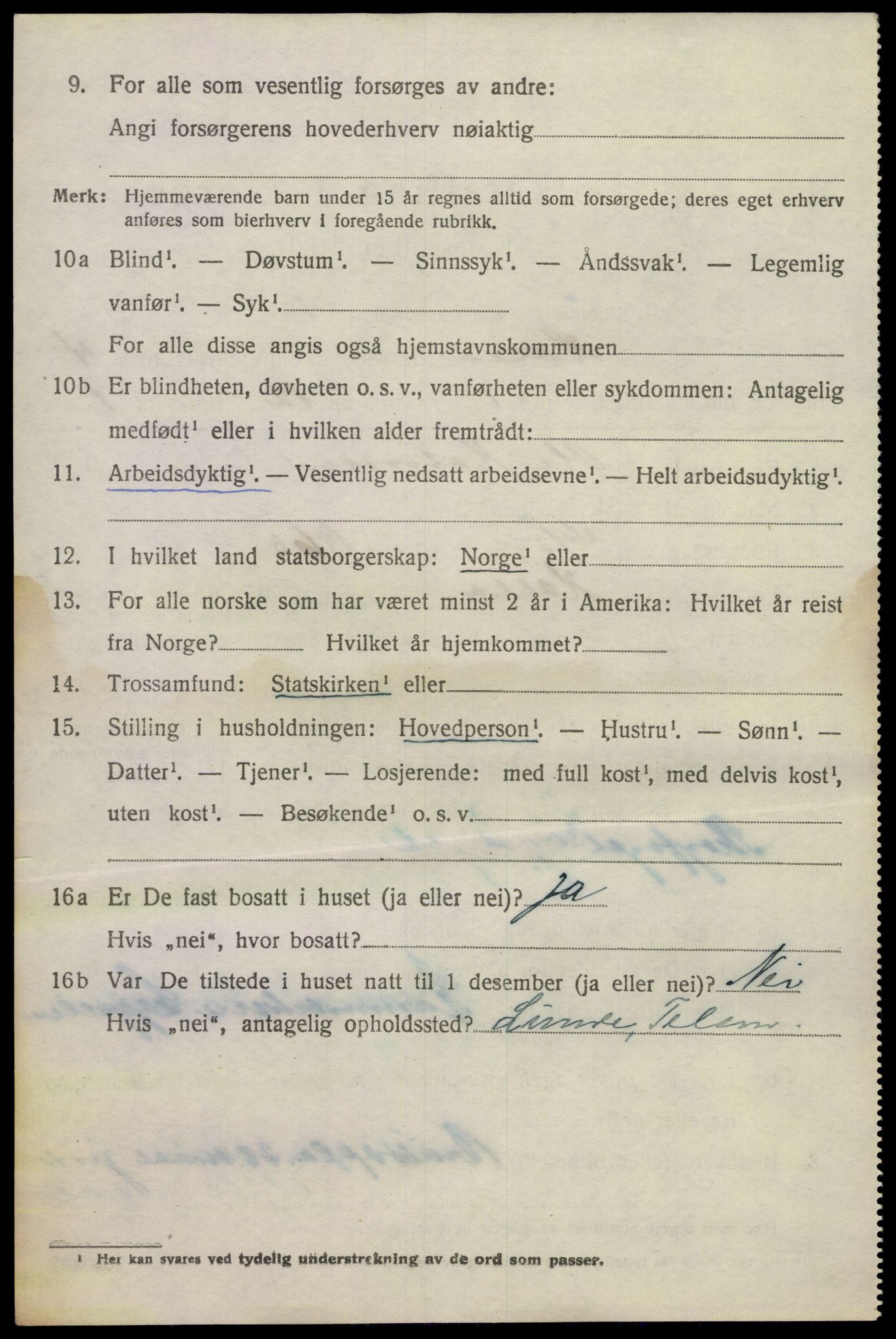 SAKO, 1920 census for Holla, 1920, p. 3610