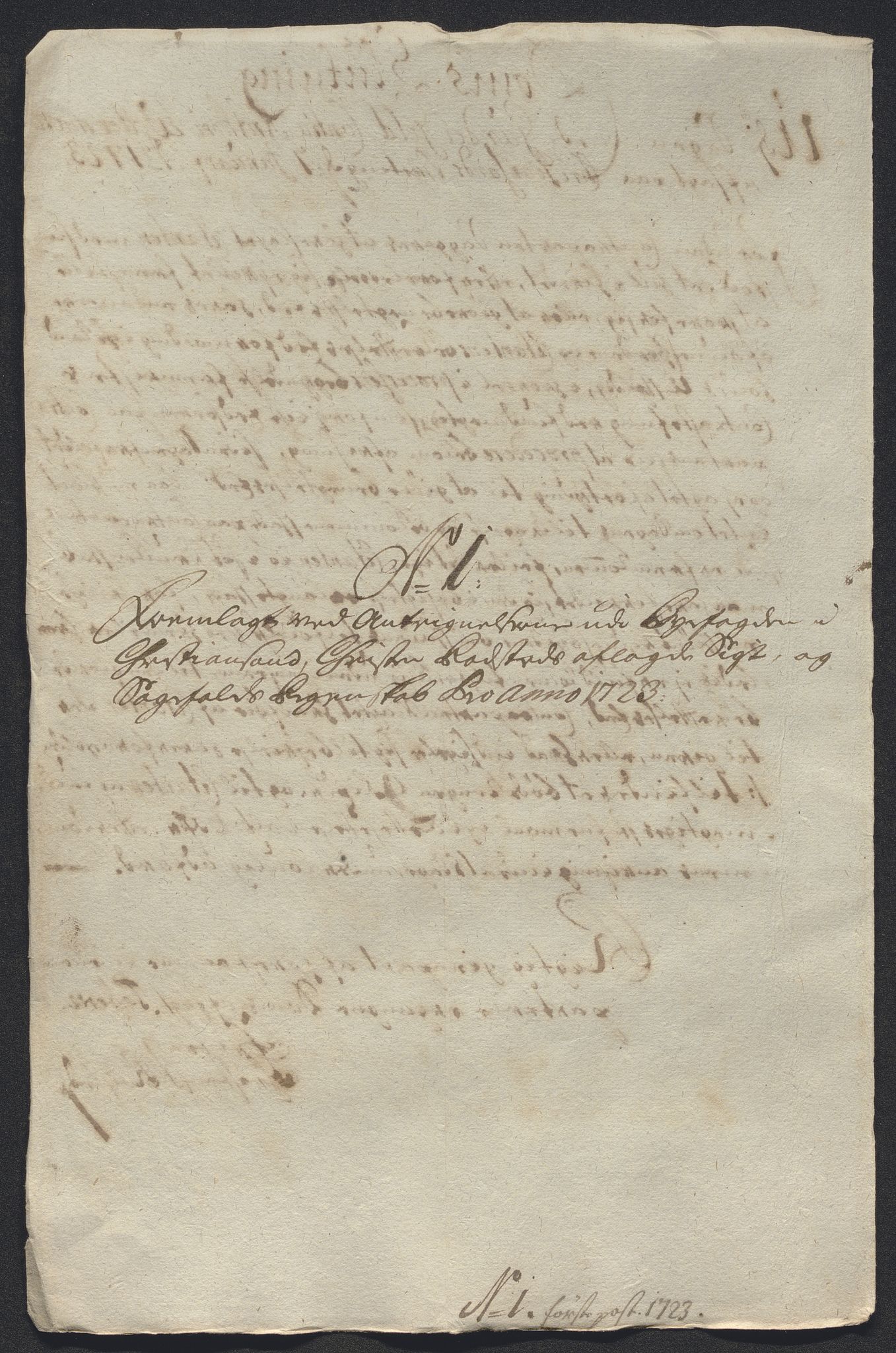 Rentekammeret inntil 1814, Reviderte regnskaper, Byregnskaper, RA/EA-4066/R/Rm/L0286: [M19] Sikt og sakefall, 1719-1727, p. 246