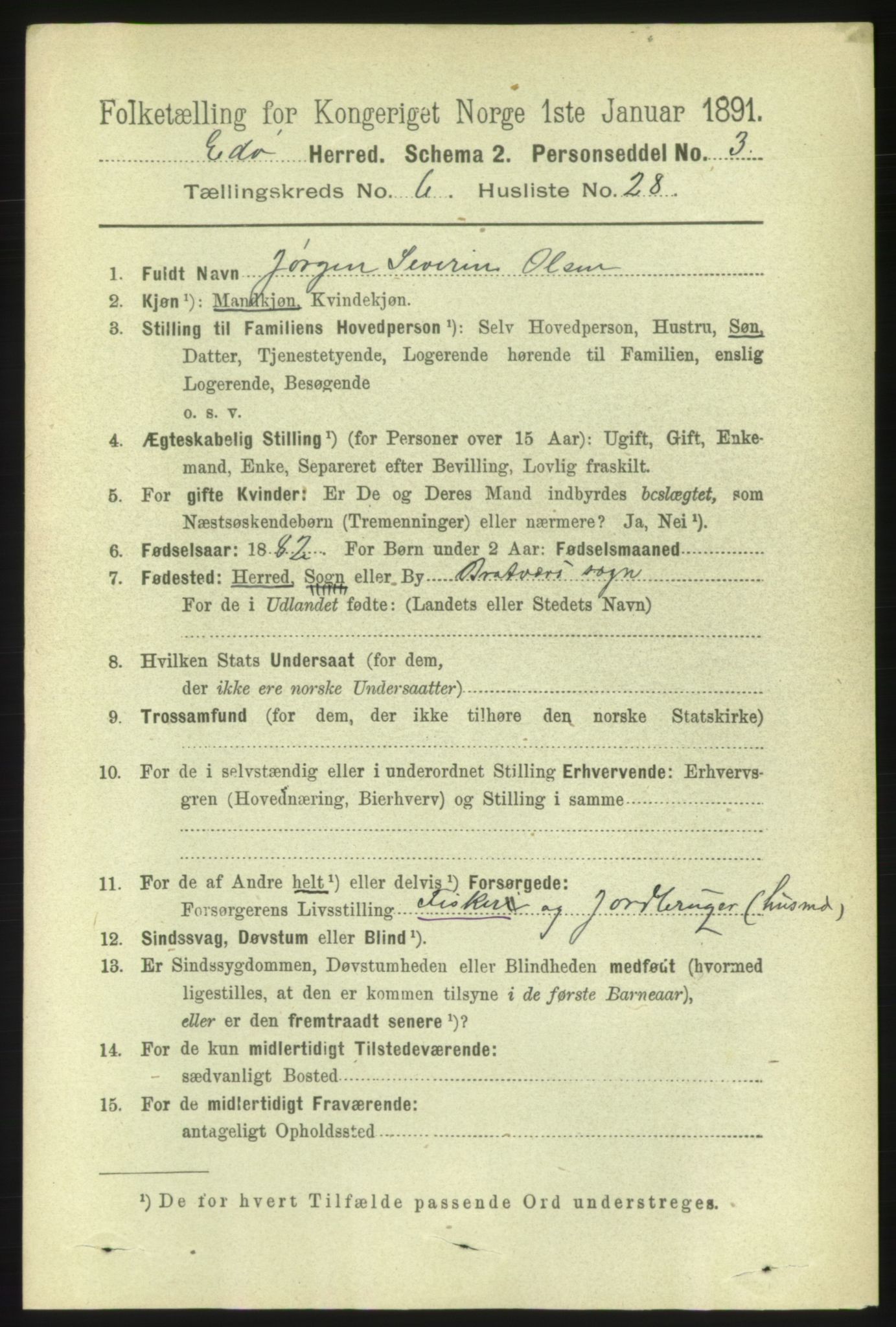 RA, 1891 census for 1573 Edøy, 1891, p. 1523