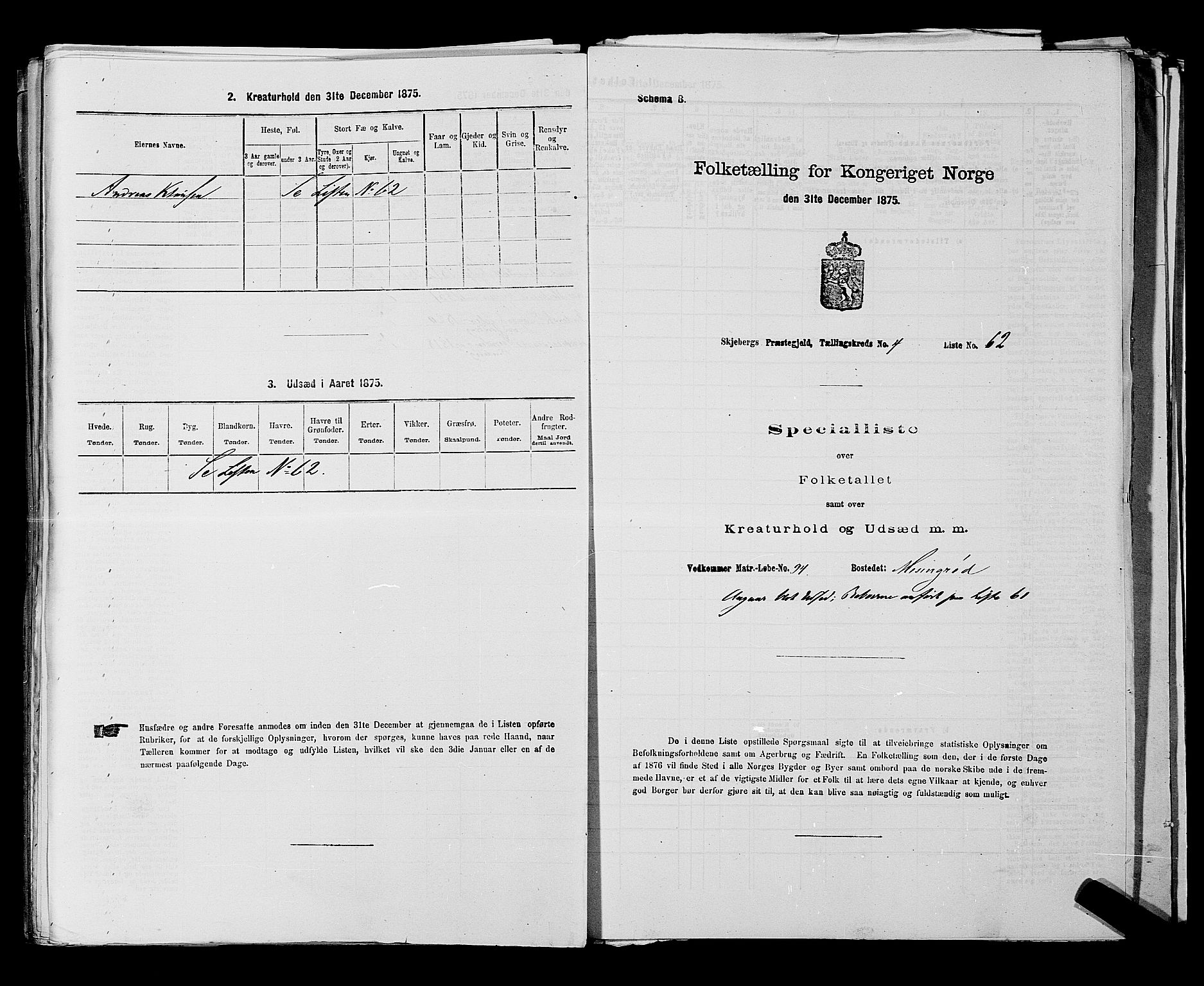 RA, 1875 census for 0115P Skjeberg, 1875, p. 833