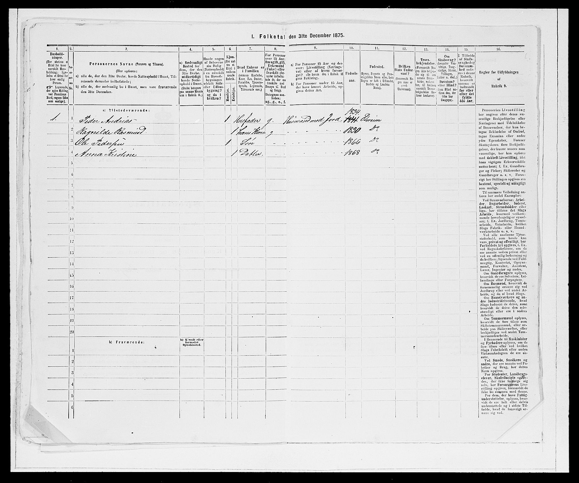 SAB, 1875 Census for 1443P Eid, 1875, p. 968