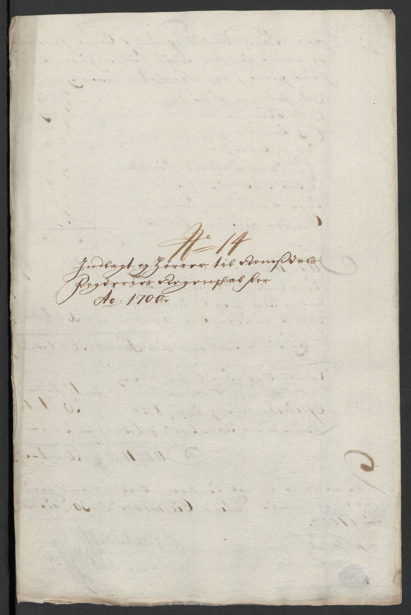 Rentekammeret inntil 1814, Reviderte regnskaper, Fogderegnskap, AV/RA-EA-4092/R55/L3654: Fogderegnskap Romsdal, 1699-1700, p. 308