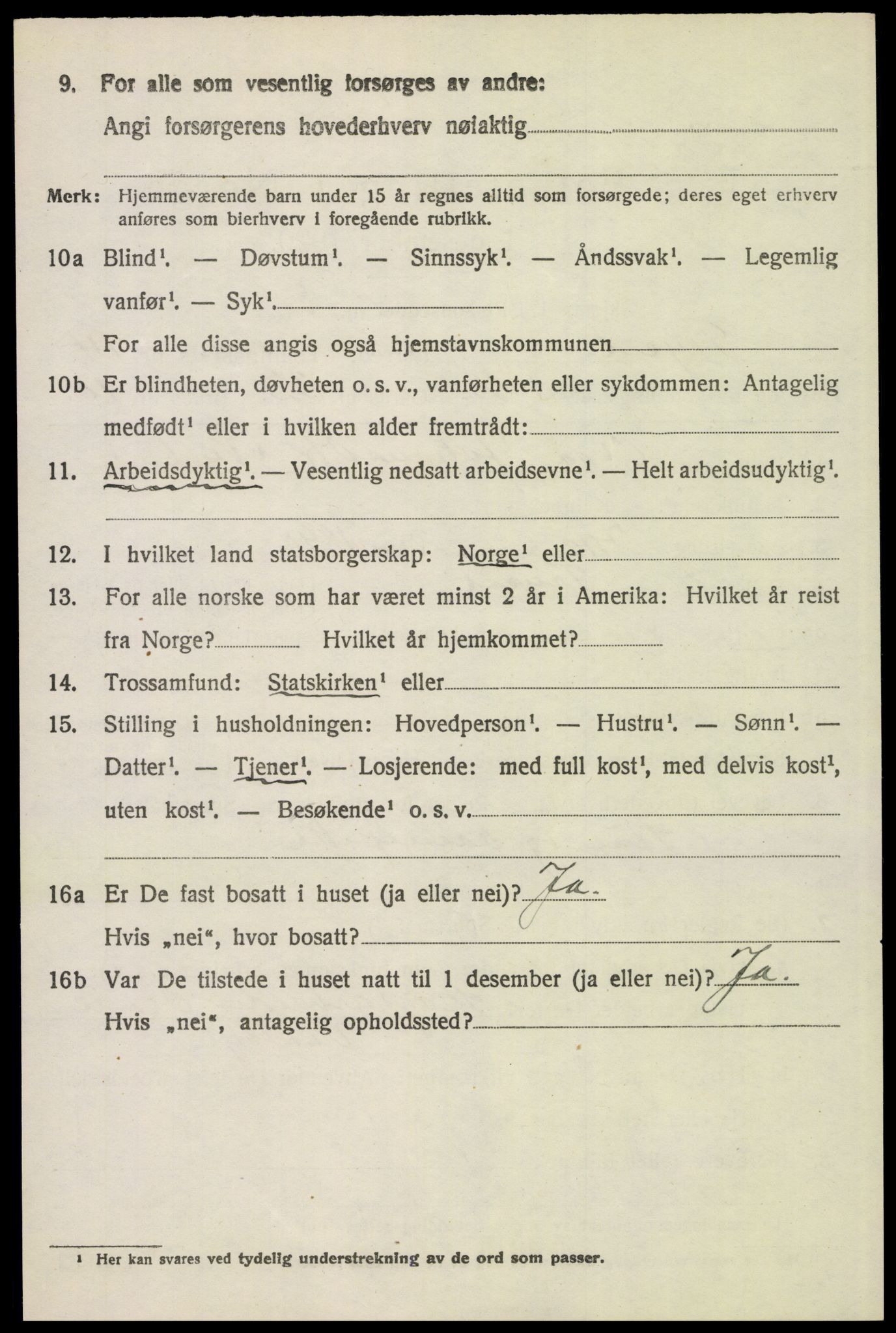 SAH, 1920 census for Trysil, 1920, p. 7898